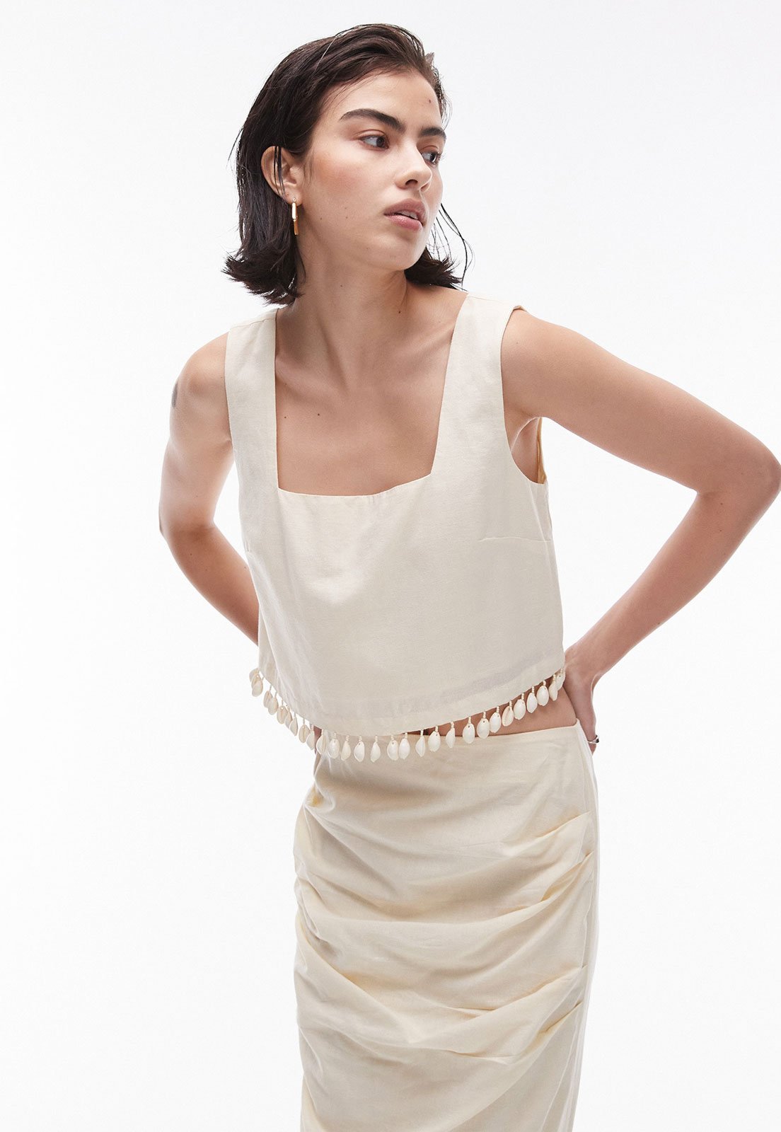 Regata Cropped TOPSHOP Reta Buzios Off-White
