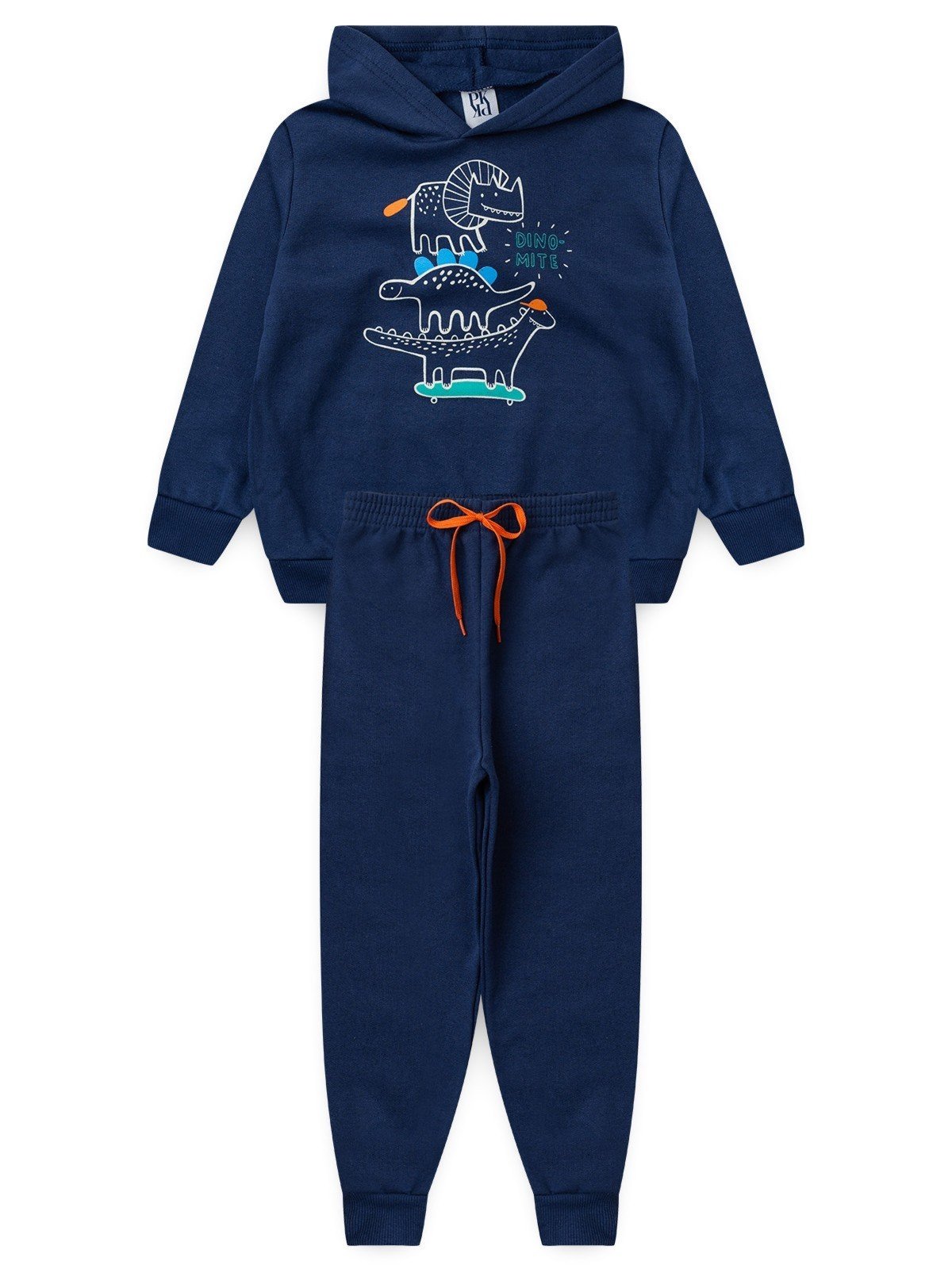 Infantil - Conjunto Platinum Skate Jurássico Azul Marinho