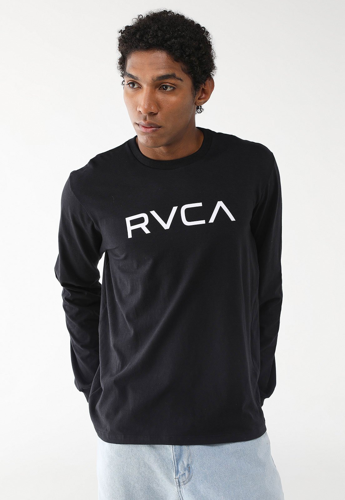 Camiseta RVCA Reta Big Logo Preta