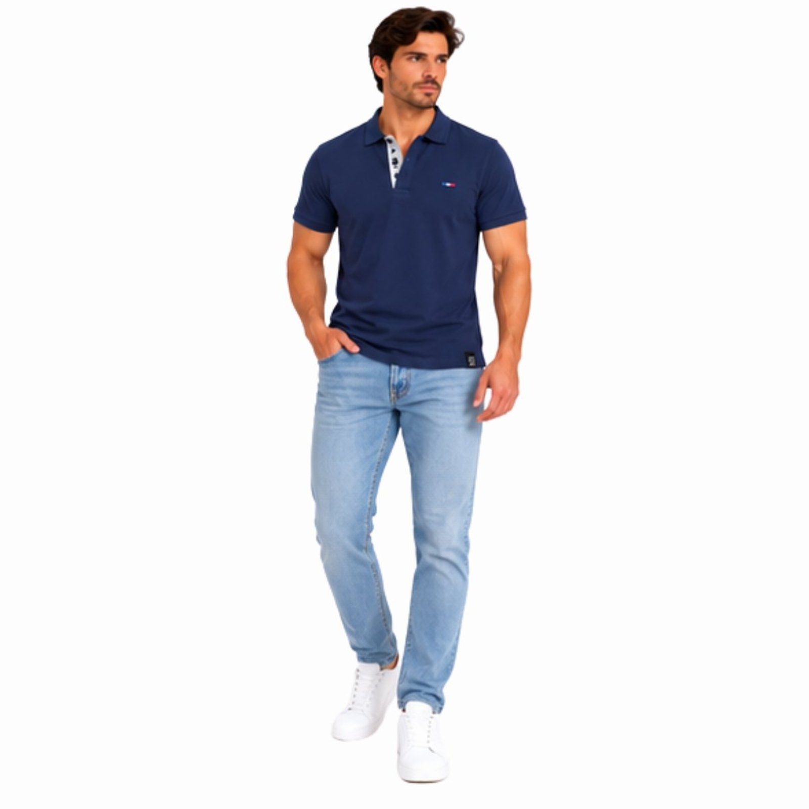 Camisa Polo Masculina FMF Bordado França Casual Premium
