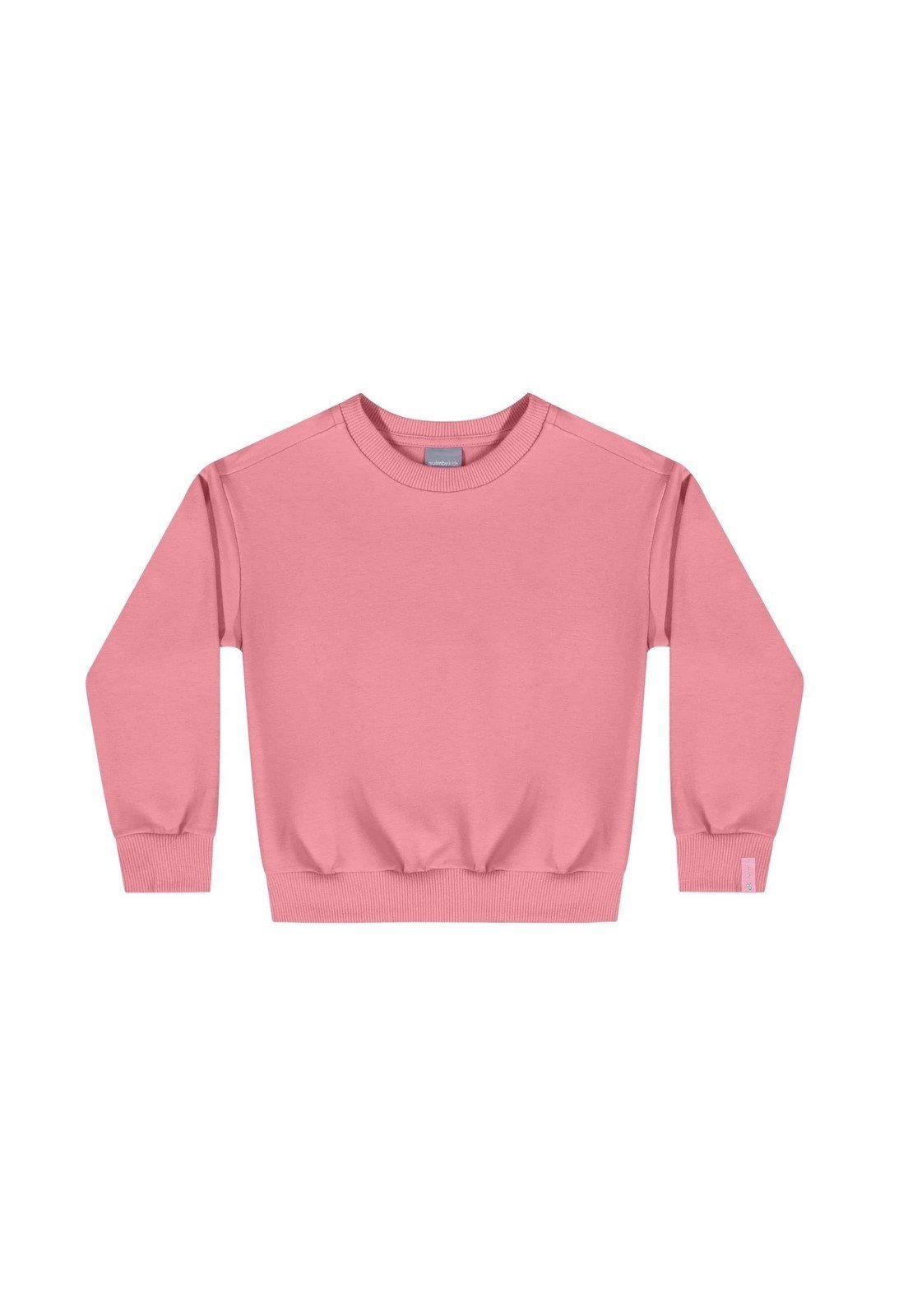 Infantil - Blusão Básico em Molecotton para Menina Quimby Rosa