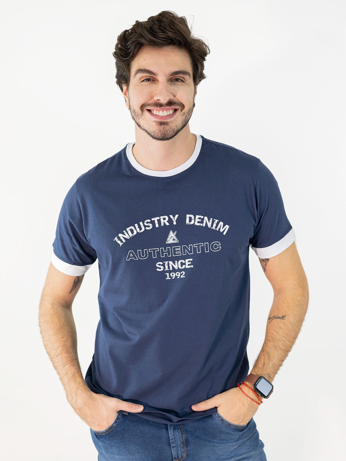 Camiseta Masculina Algodão Estampa Vintage Authentic Anticorpus