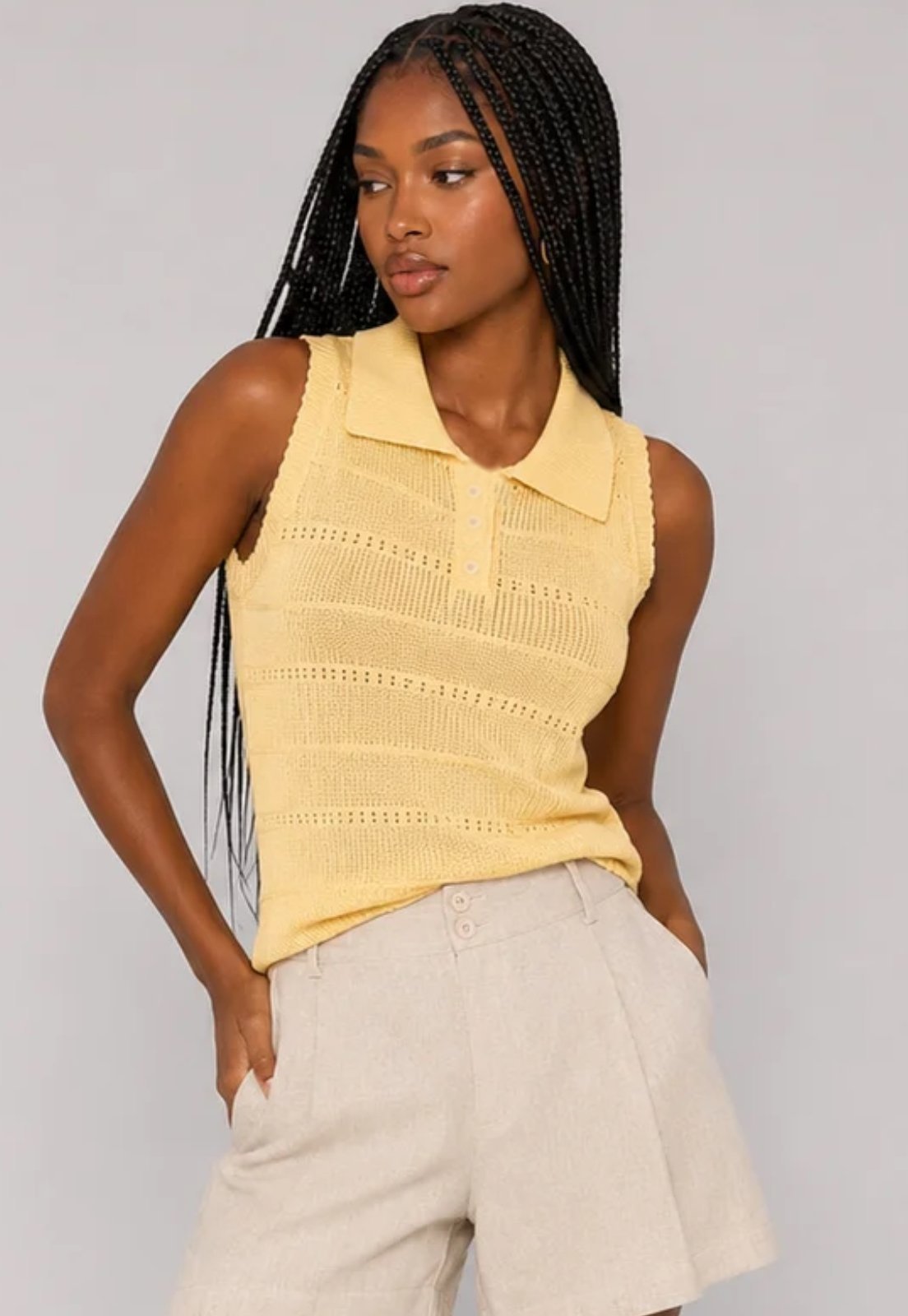 Regata Tricot Fresh Gola Polo Salvatore Amarela