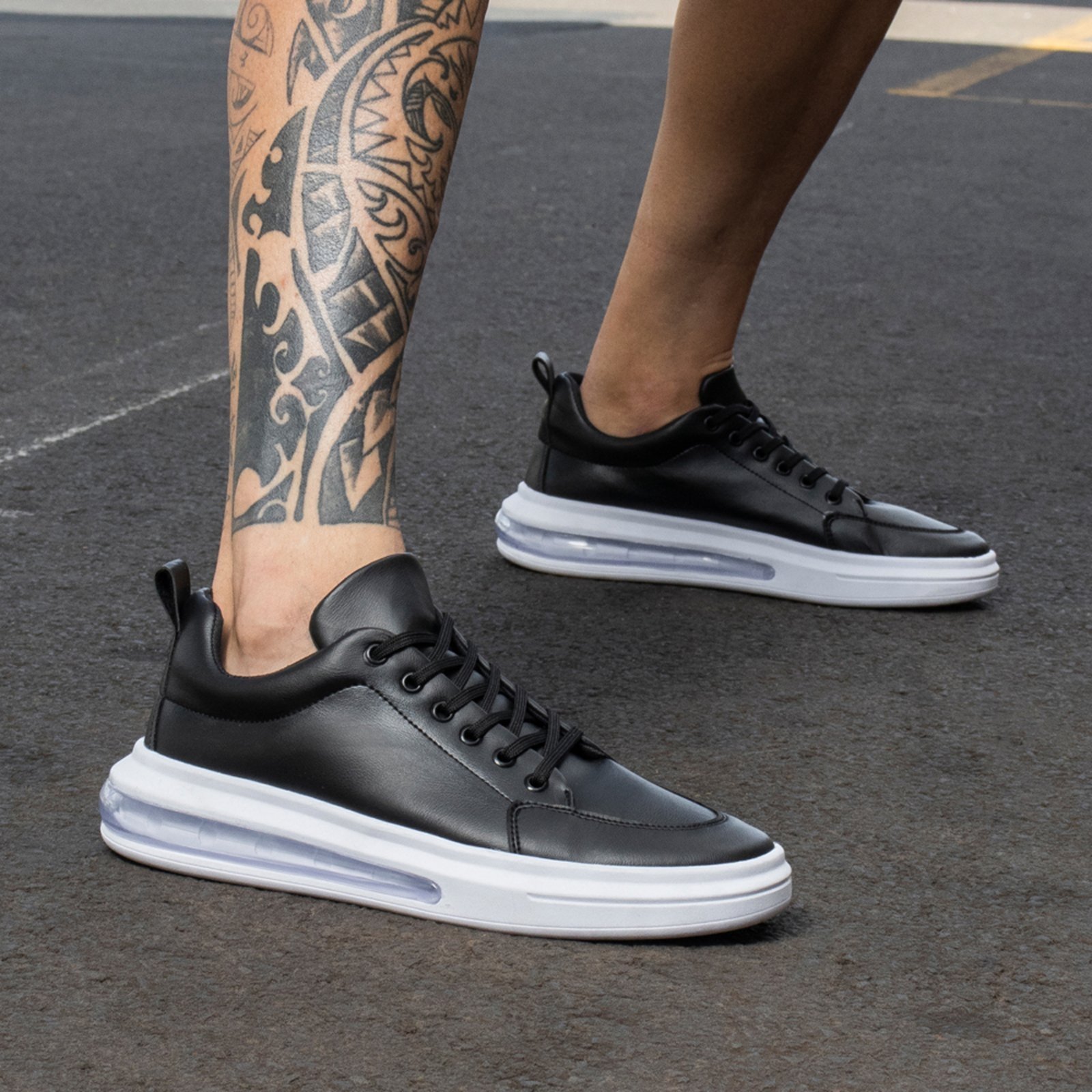 Tenis Masculino Bolha Confortavel Leve Moderno Academia Caminhada Preto