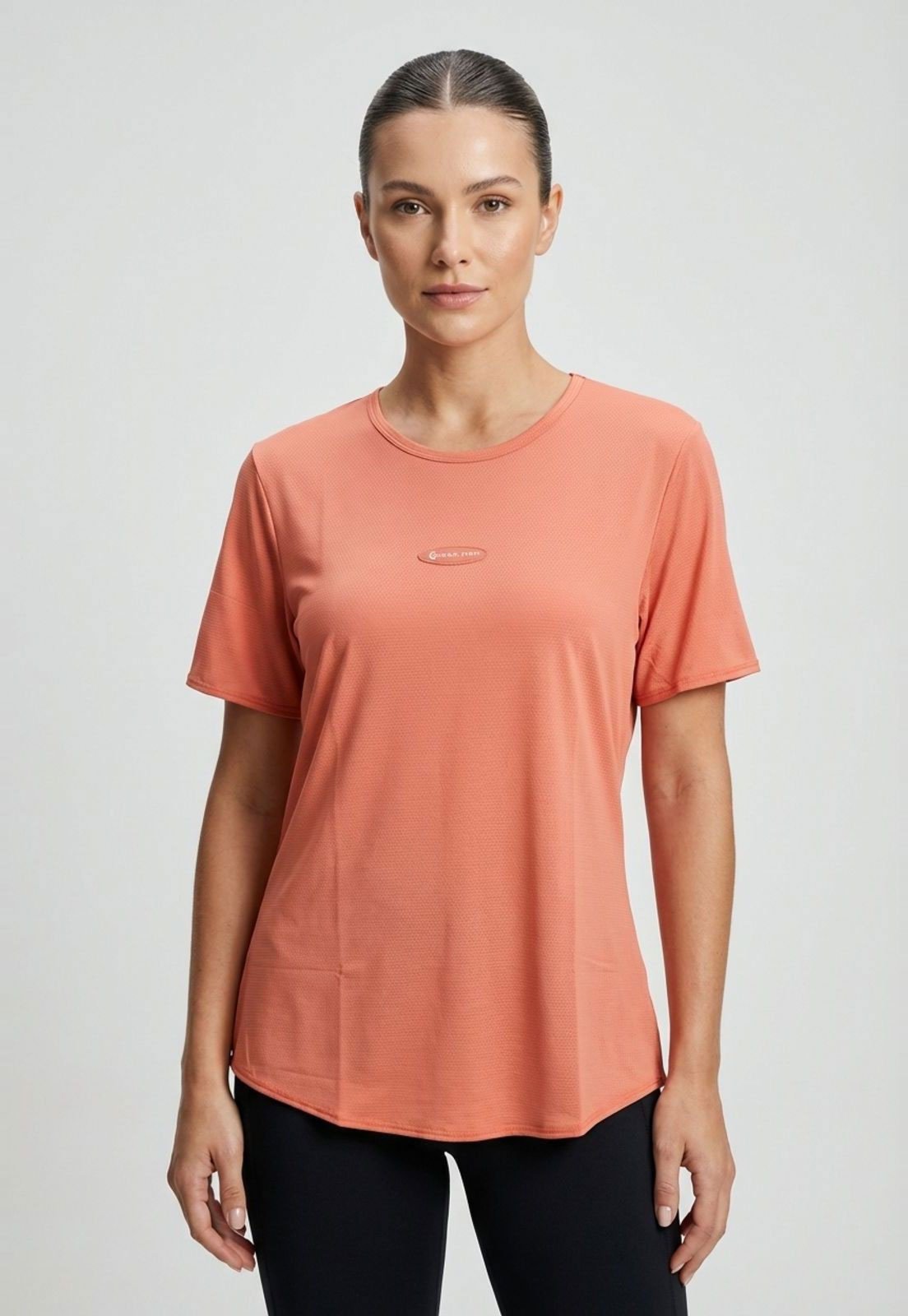 Vista 2 Camiseta Feminina Colcci Sport Microperfurada laranja Colcci Sport laranja