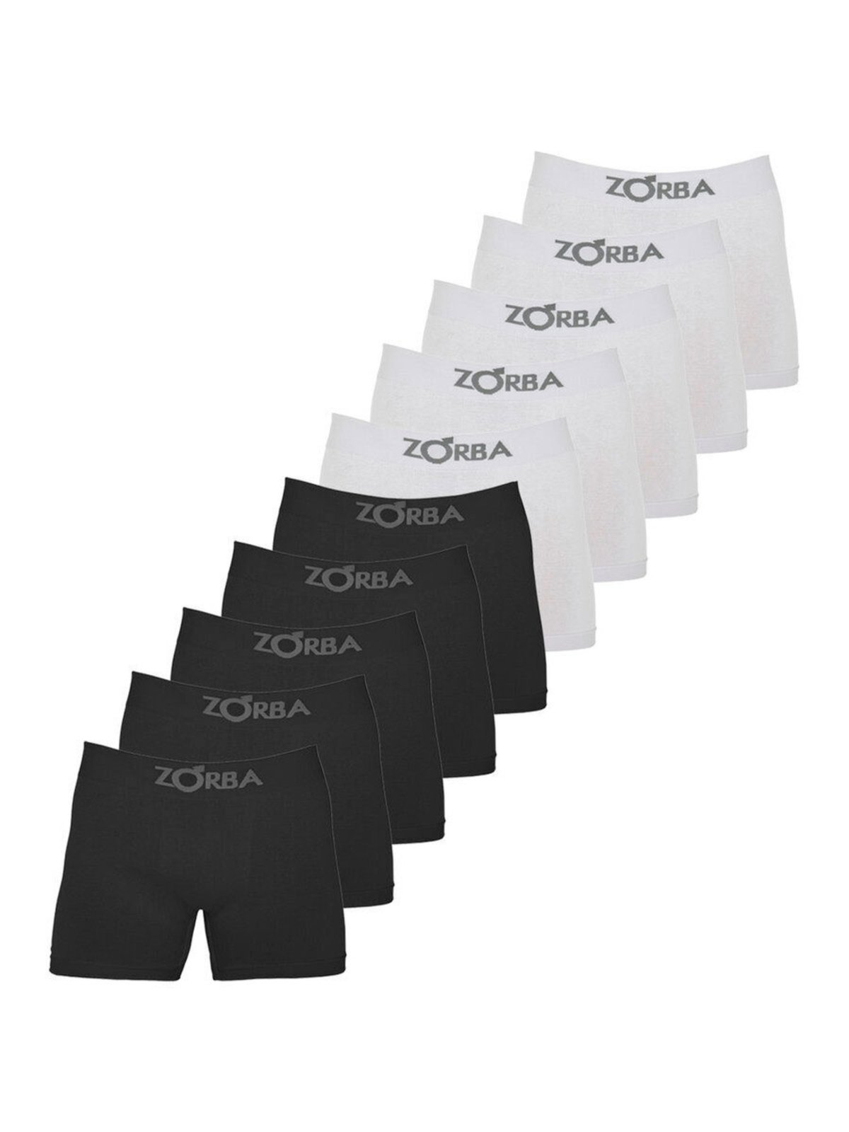Kit com 10 Cuecas Boxer Zorba 781 Preto