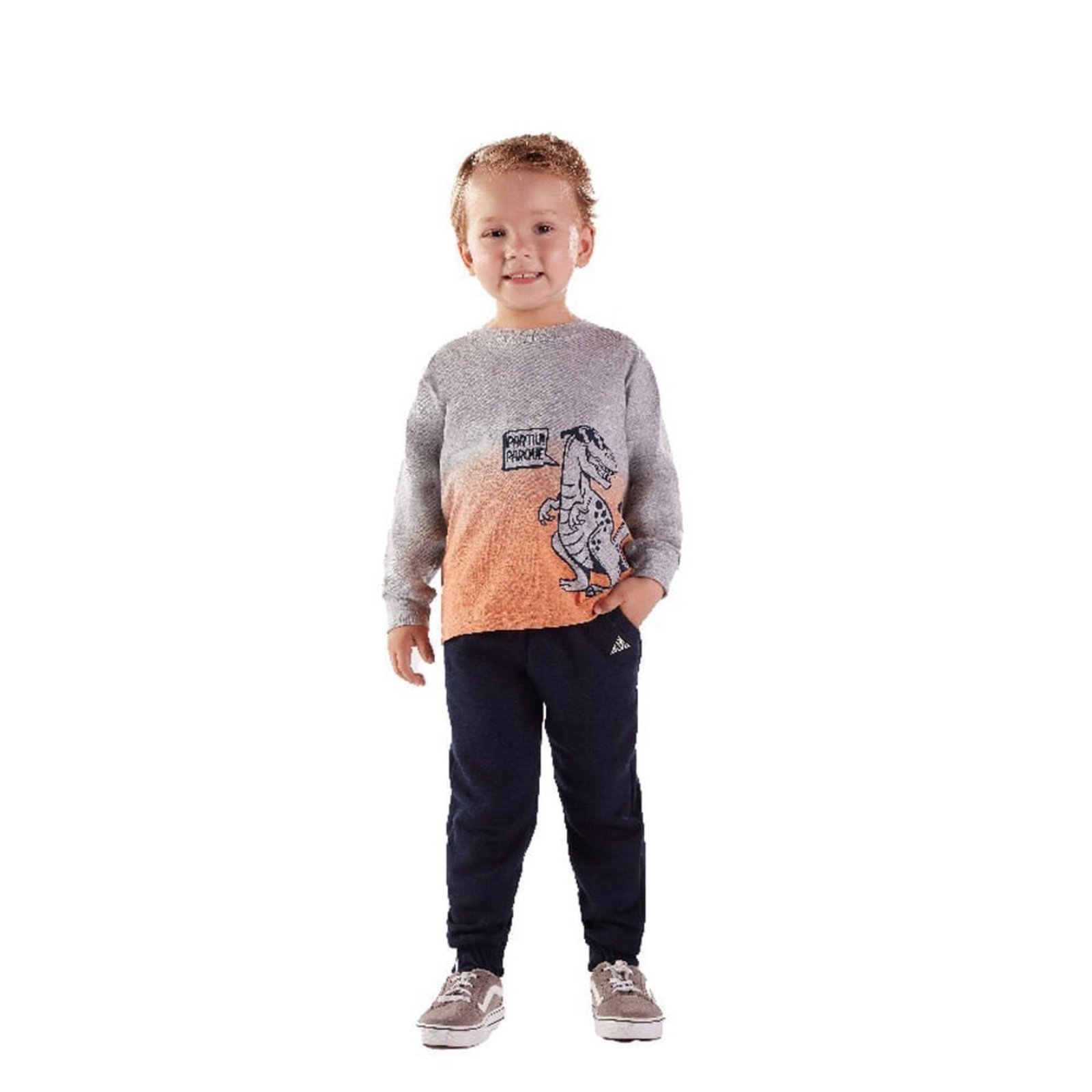 Infantil - Camiseta Menino - Mescla Cinza - 47250-567
