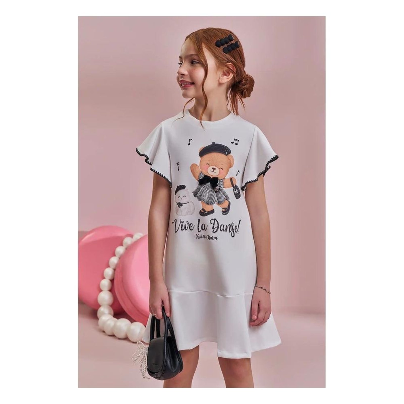 Infantil - Vestido Menina Off Kukiê 10 Off-white
