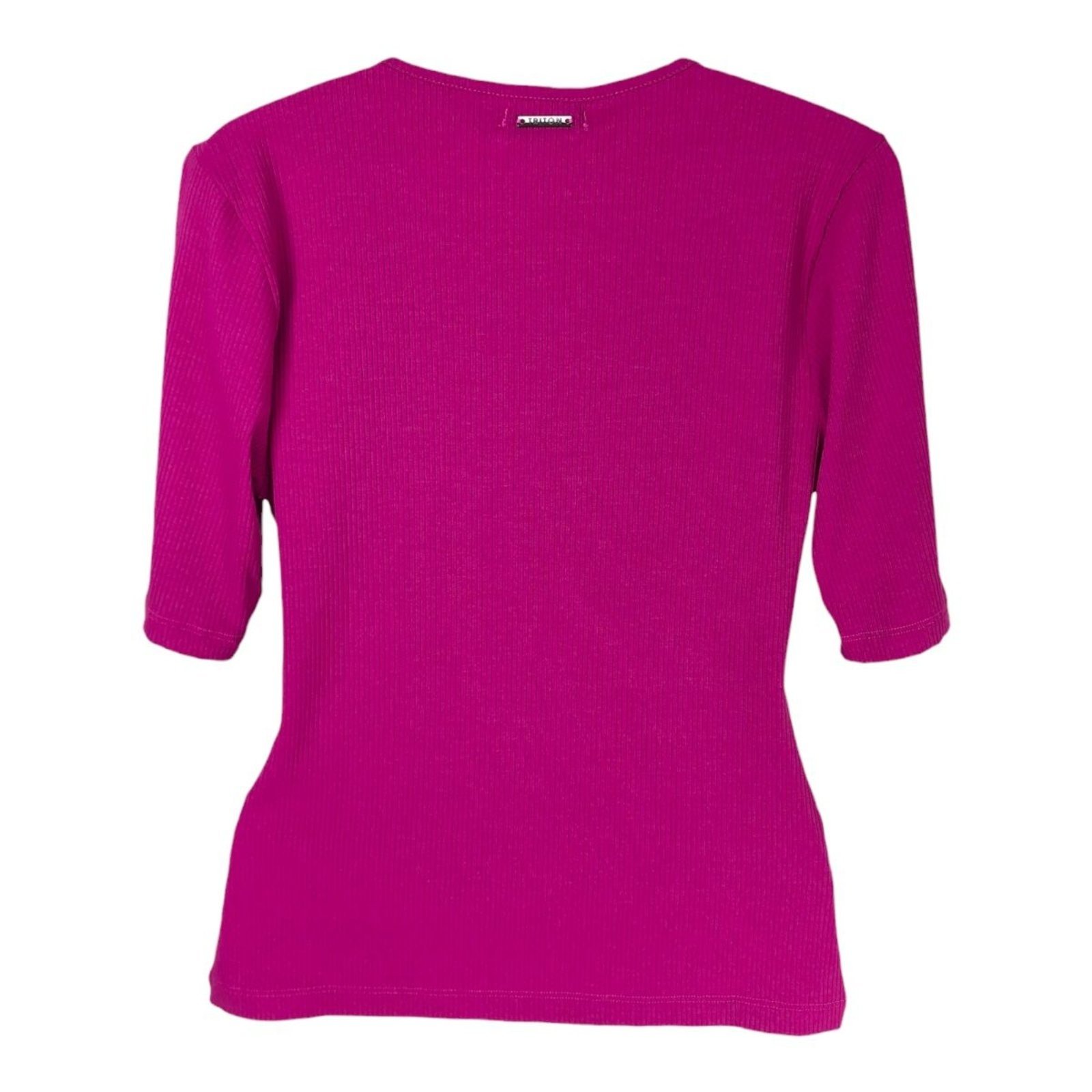 Vista 3 Blusa Canelada Rib Ajustada Manga 3/4 Triton Enjoy rosa Triton rosa