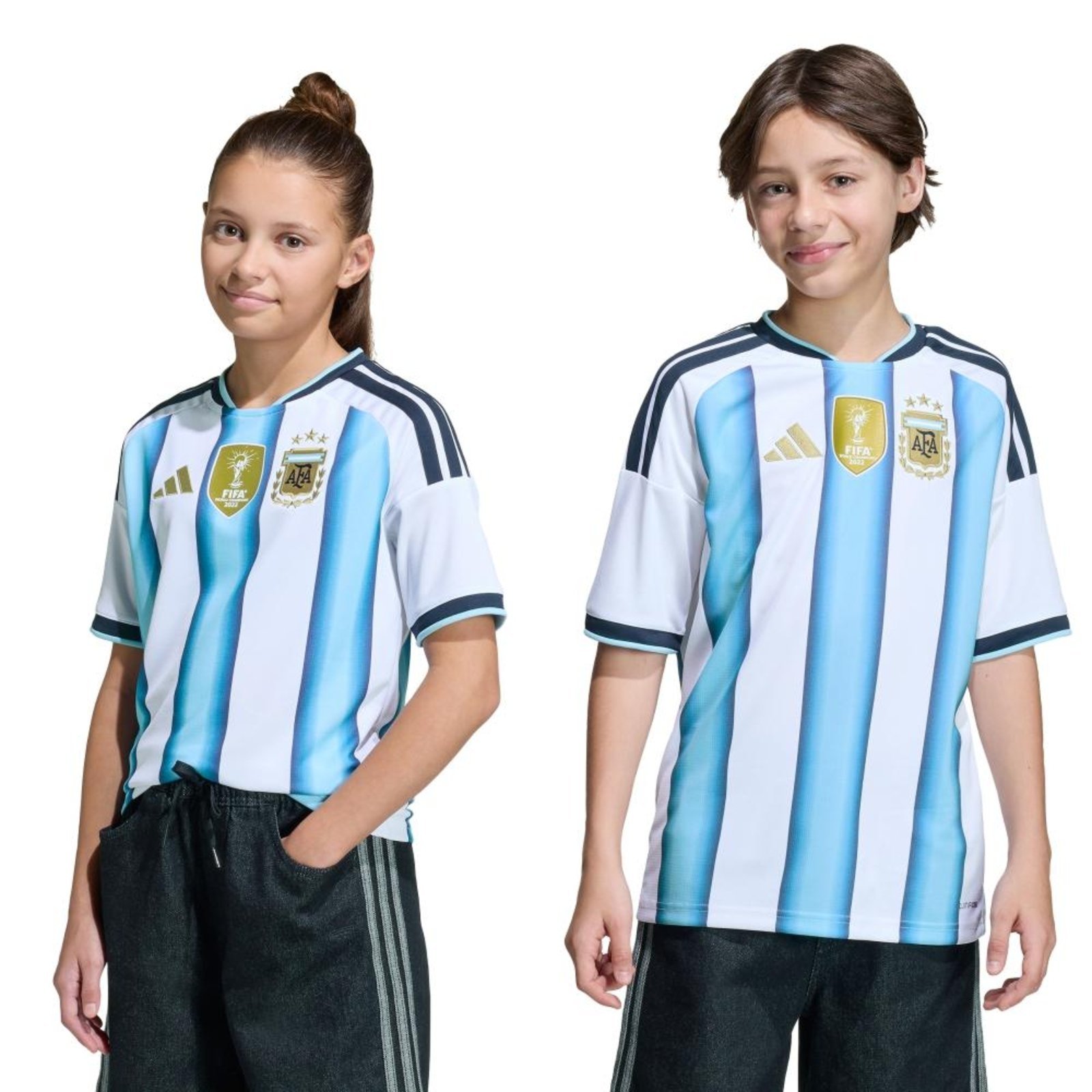 Infantil – Camisa Titular da Seleção Argentina 26 Messi adidas Performance Branco