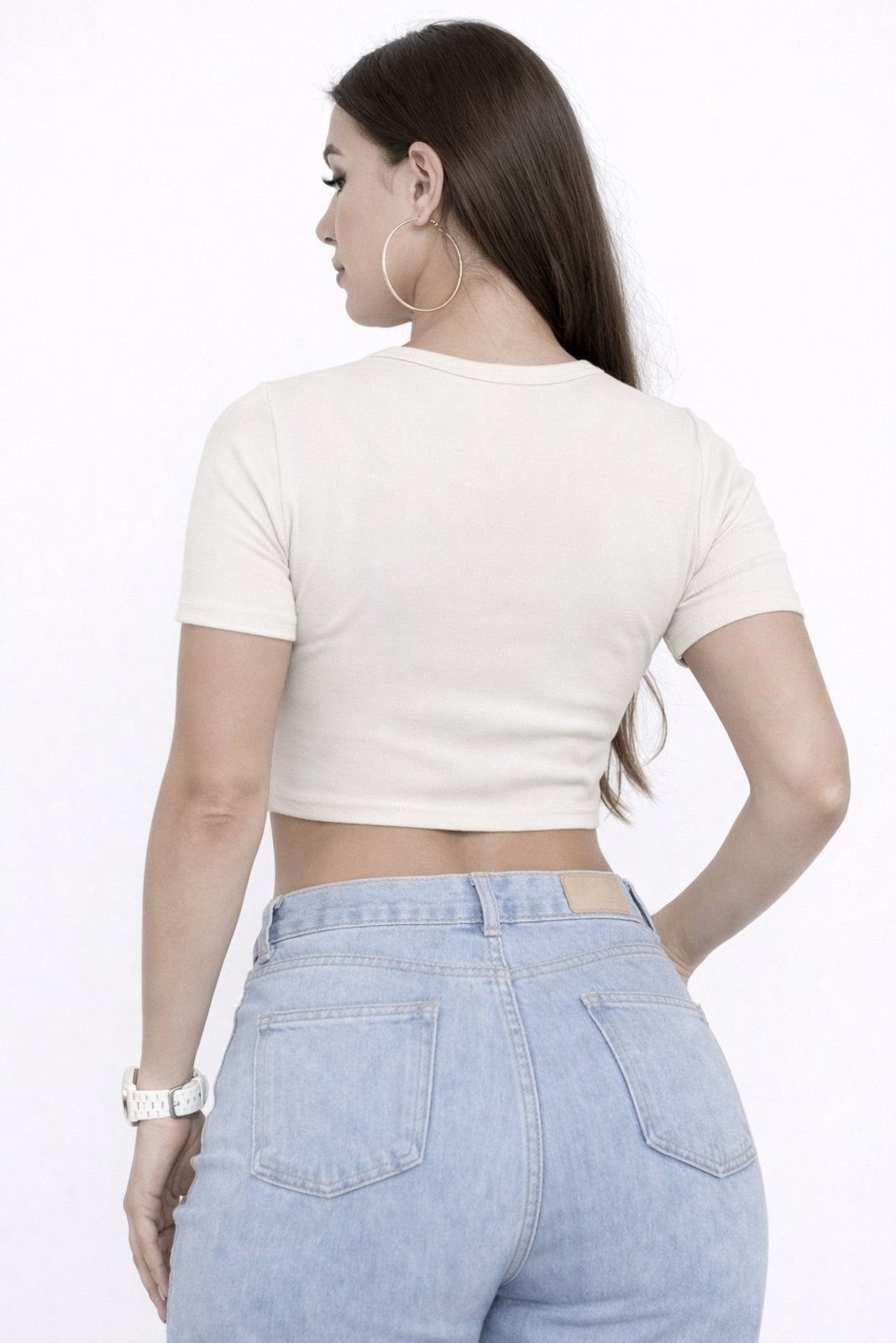 Vista 3 Cropped D Bell Outlet Fashion Ribana Off-White off-white white D BELL OUTLET FASHION off-white white