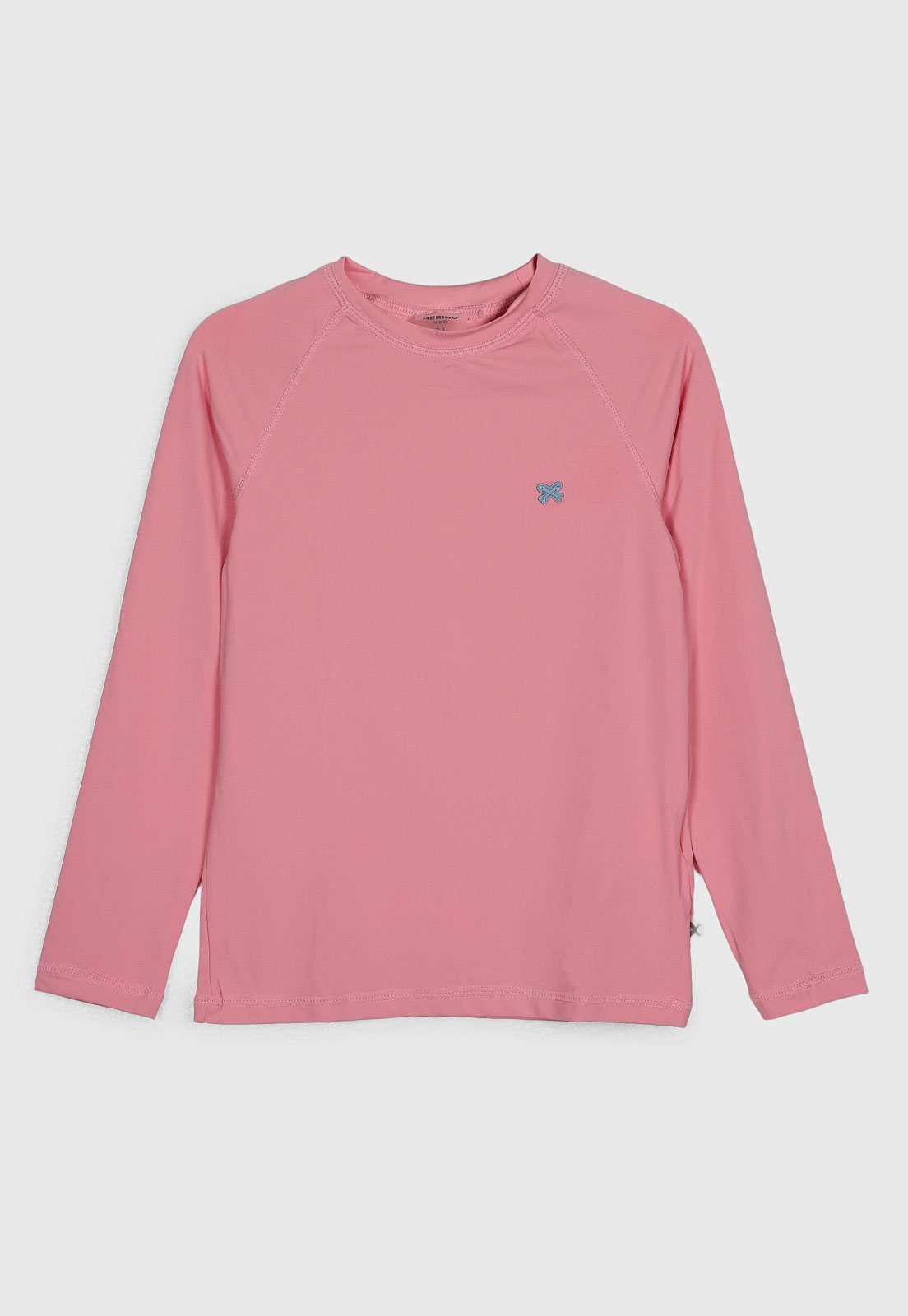 Infantil - Camiseta Hering Manga Longa Rosa