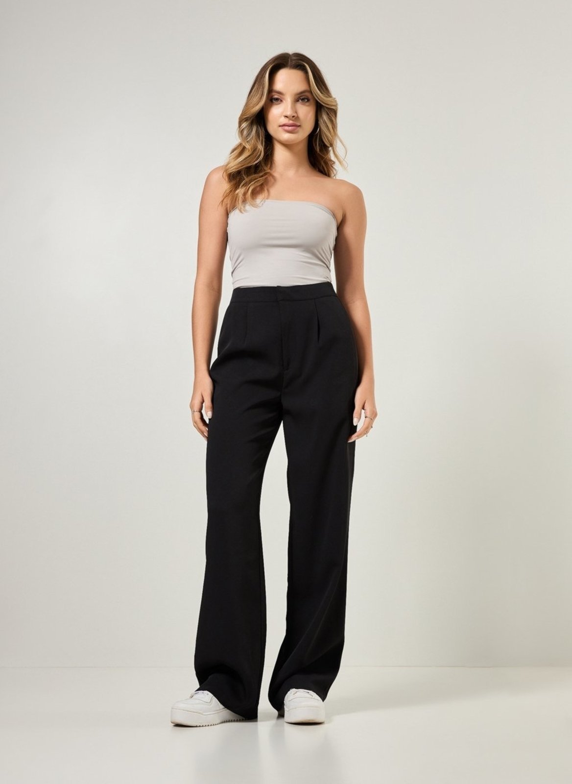 Calça Reta De Alfaiataria
