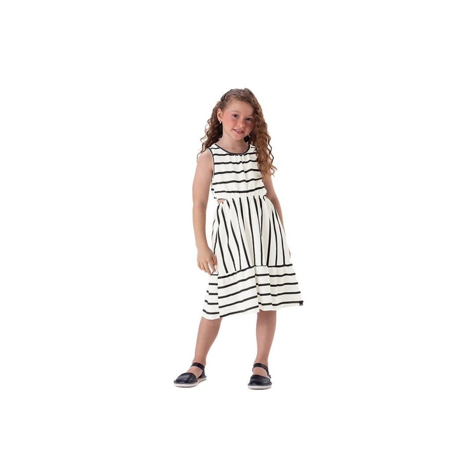 Infantil - Vestido Listrado Meninas Marisol