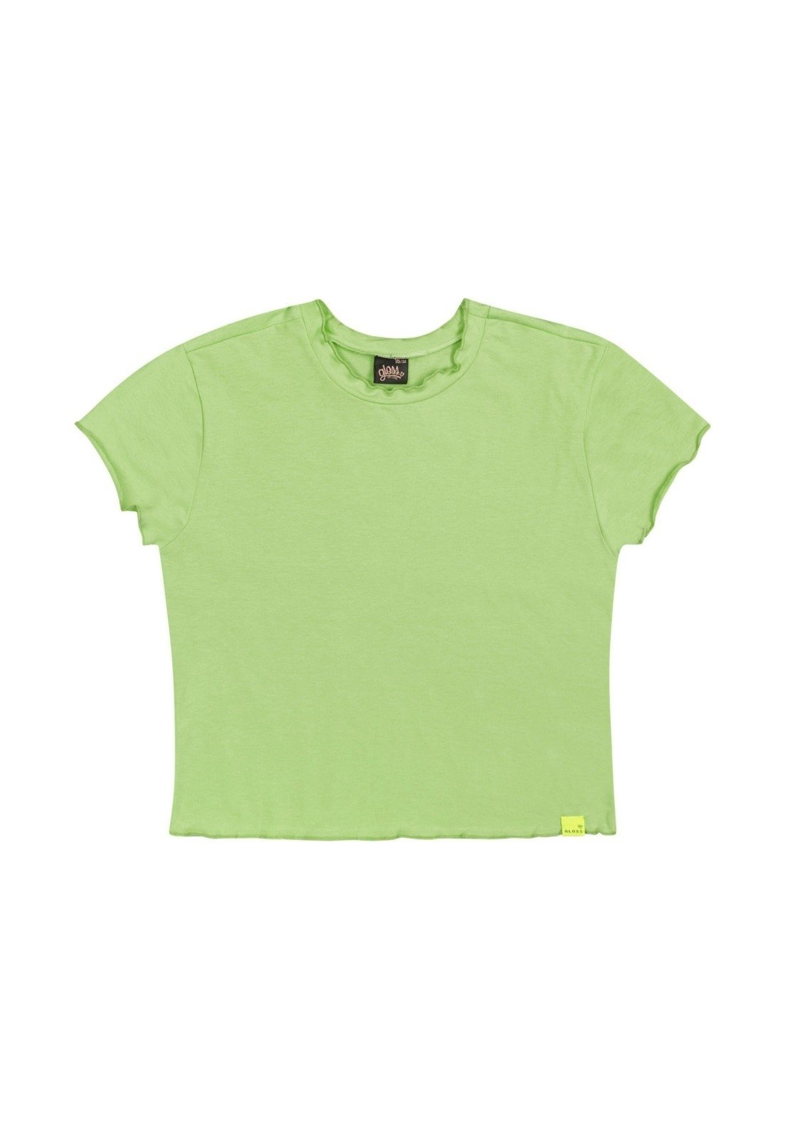 Infantil - Blusa Baby Look Básica em Cotton Juvenil Gloss Verde