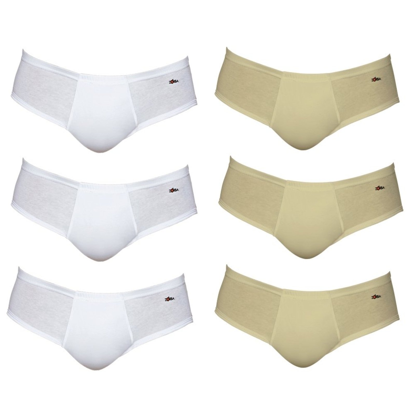 Kit/6 Cuecas Zorba Slip 172 Algodao com Abertura