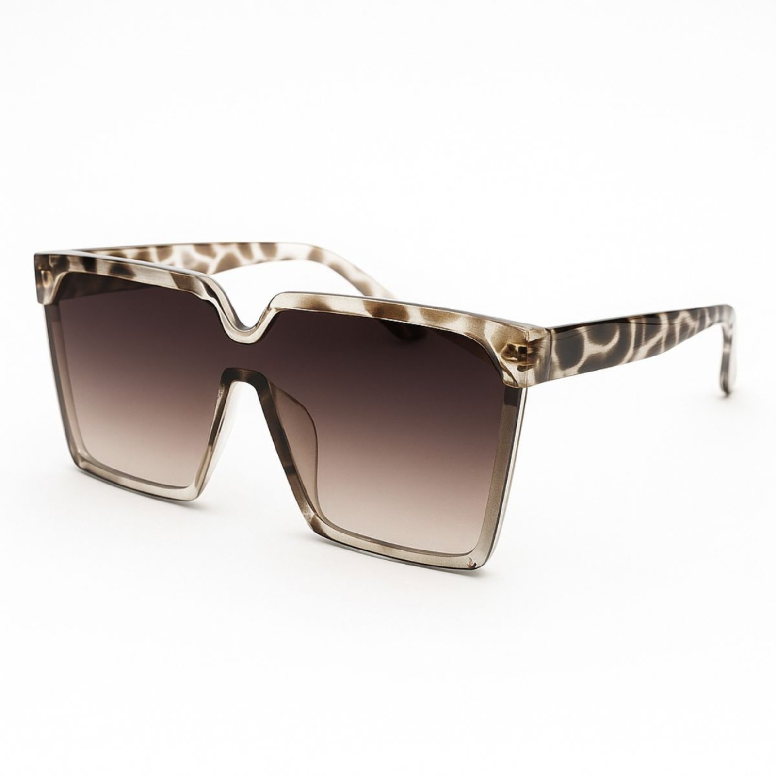 Óculos de Sol Feminino Quadrado Marmorizado Cinza