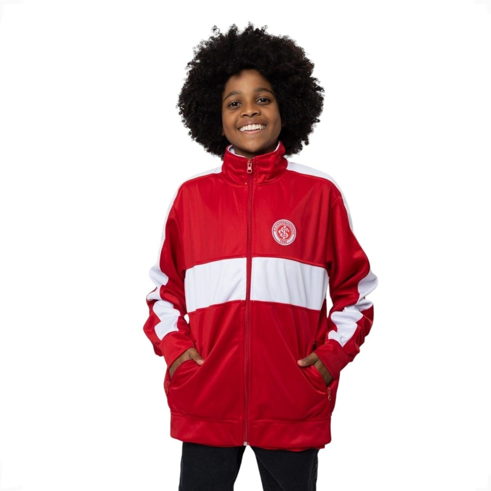 Agasalho Esportivo Juvenil Internacional Vermelho