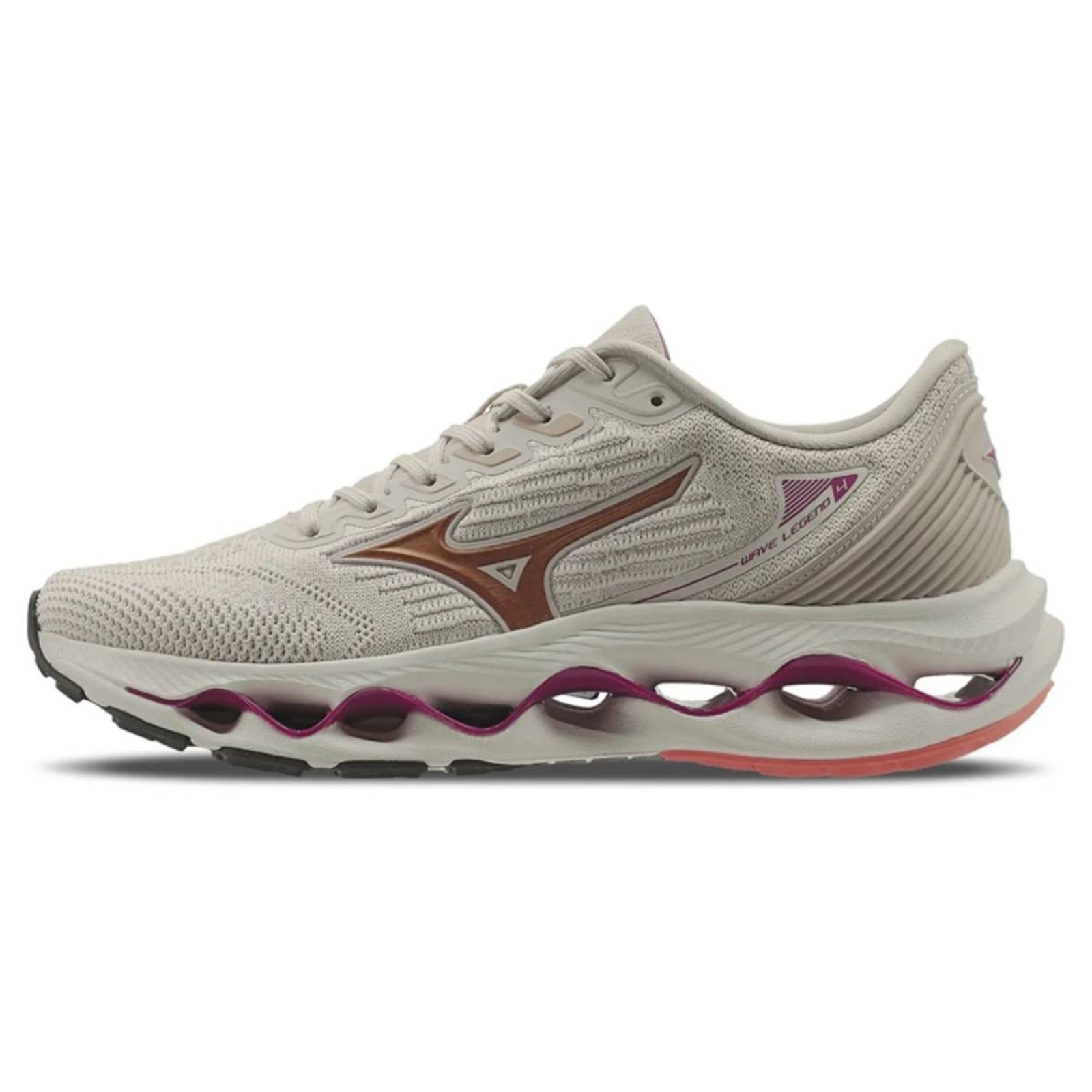 Vista 3 Tênis Mizuno Wave Legend 4 - Feminino bege Mizuno bege