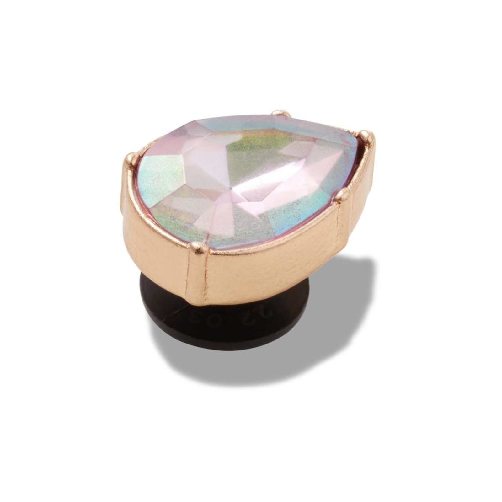 Vista 3 Infantil - Jibbitz™ pedra rosa em forma de lágrima unico Branco Crocs branco rosa