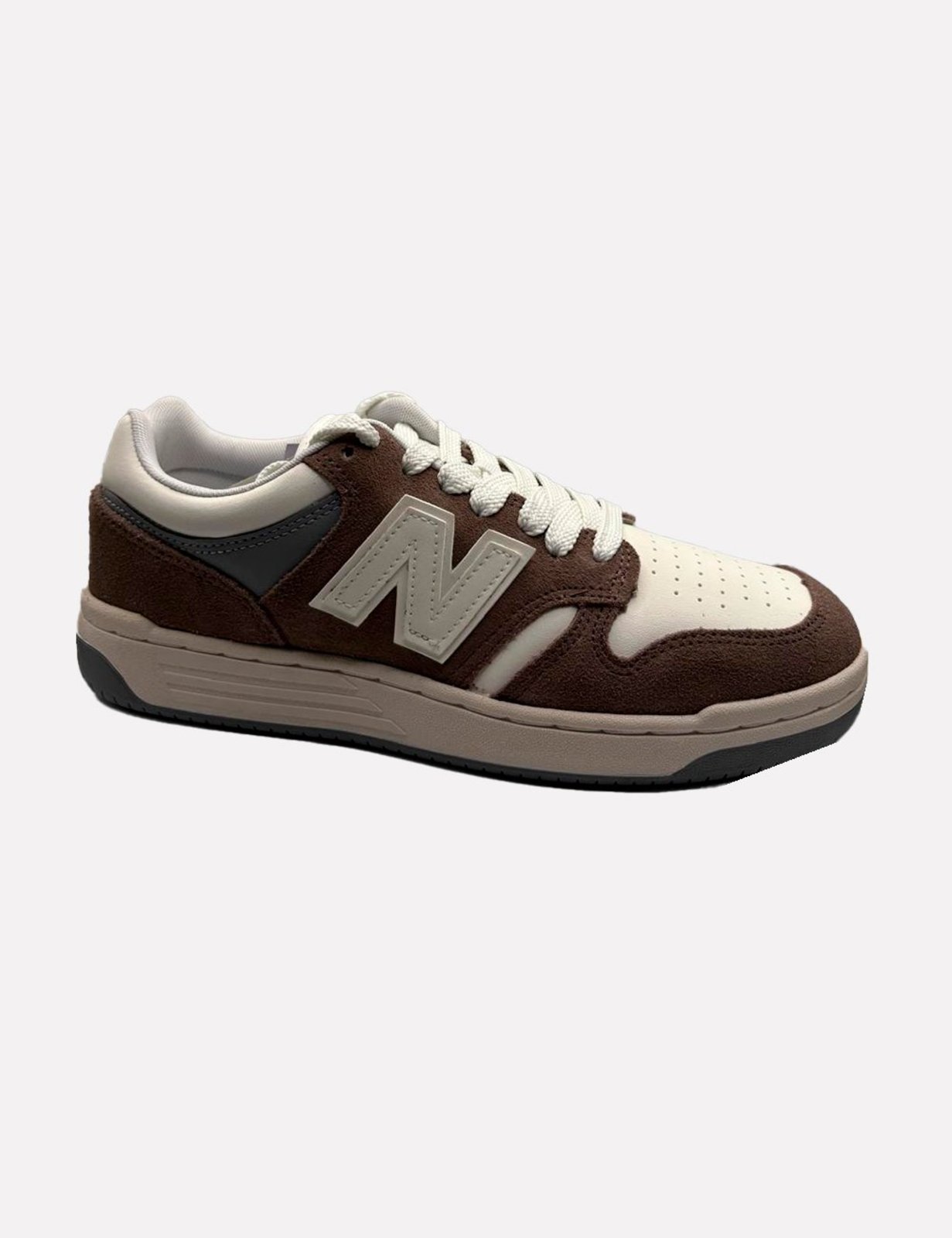 Tênis New Balance 480L Marrom/Bege Claro