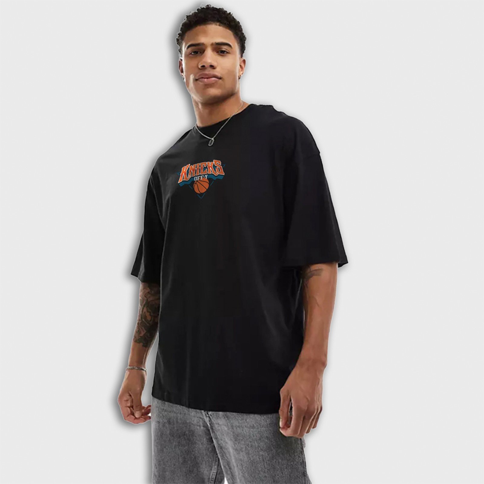 Camiseta Oversized Streetwear Preto Off-Y