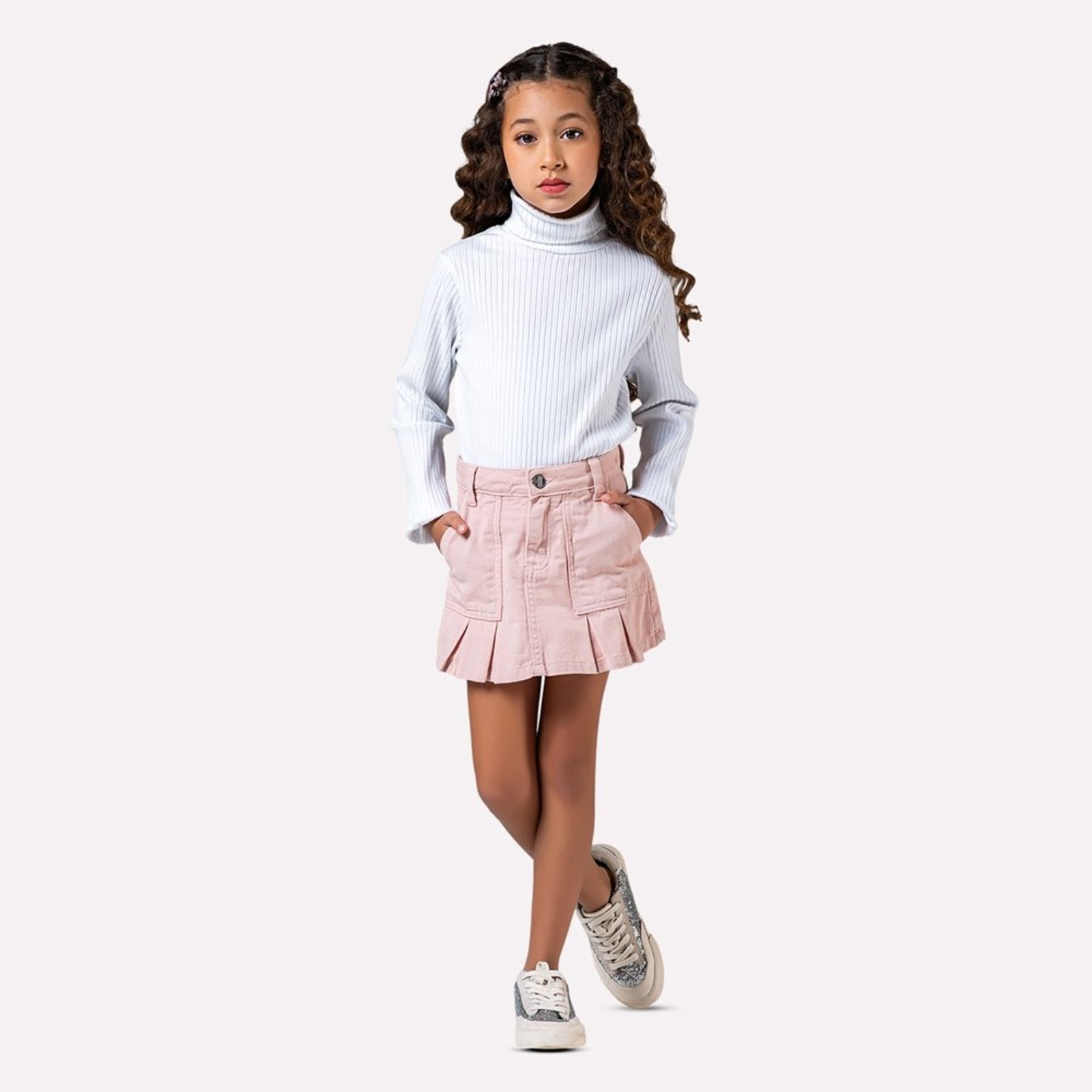 Infantil - Short-saia Menina Jeans Mania