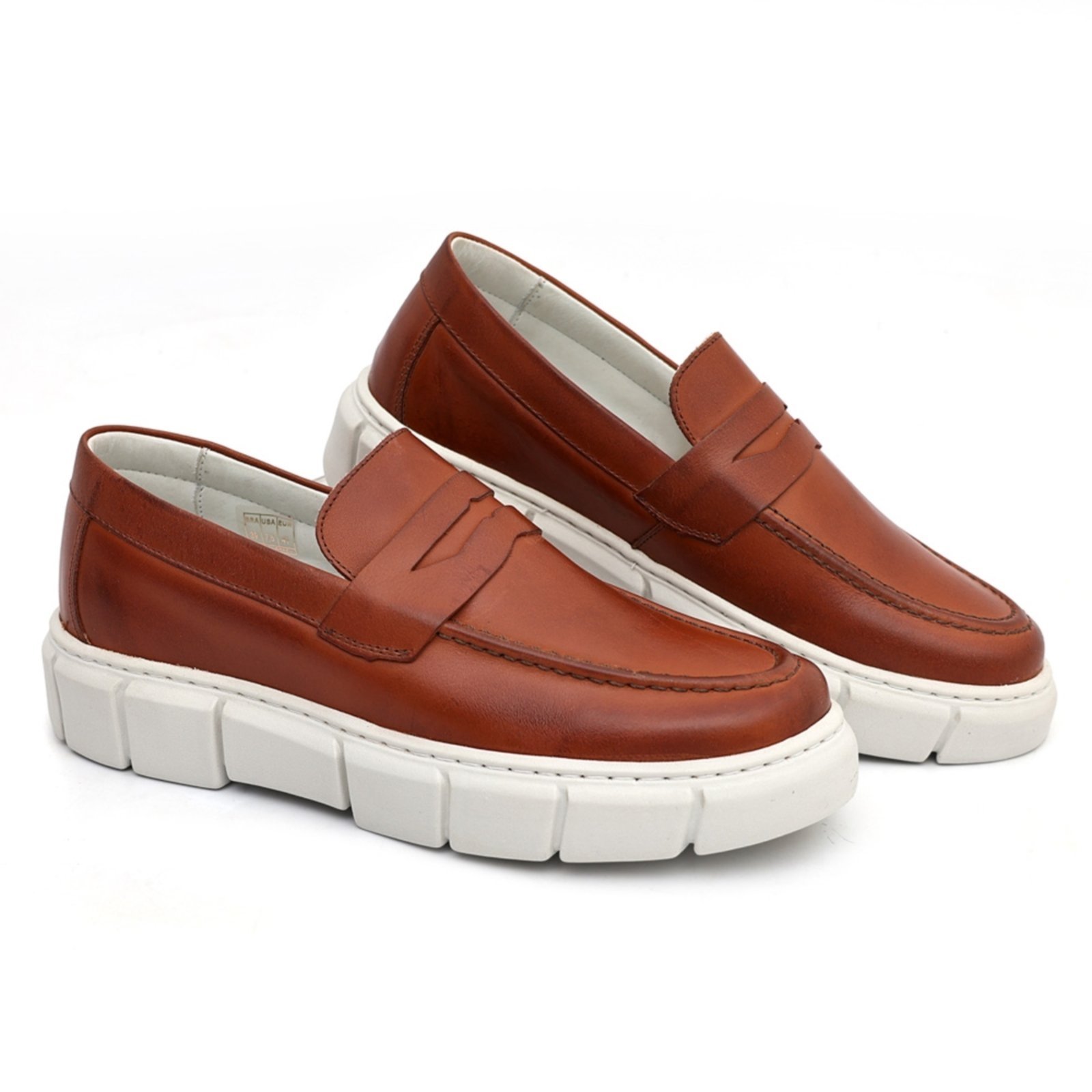 Sapato Loafer Masculino Mr Light em Couro Legítimo Sola Premium Castor