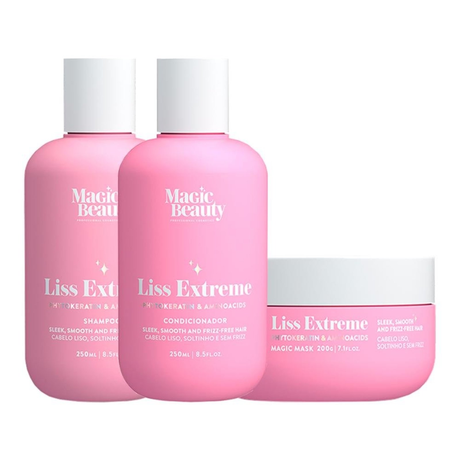 Kit Magic BEauty Liss extreme Sh/Cond 250ml + Máscara 200g