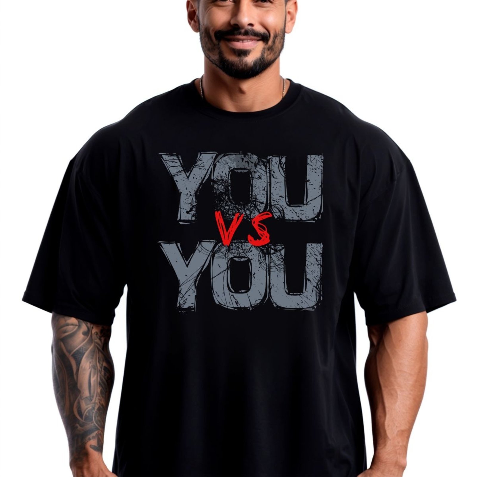 Camiseta Oversized Over Masculina Algodão Academia Preto