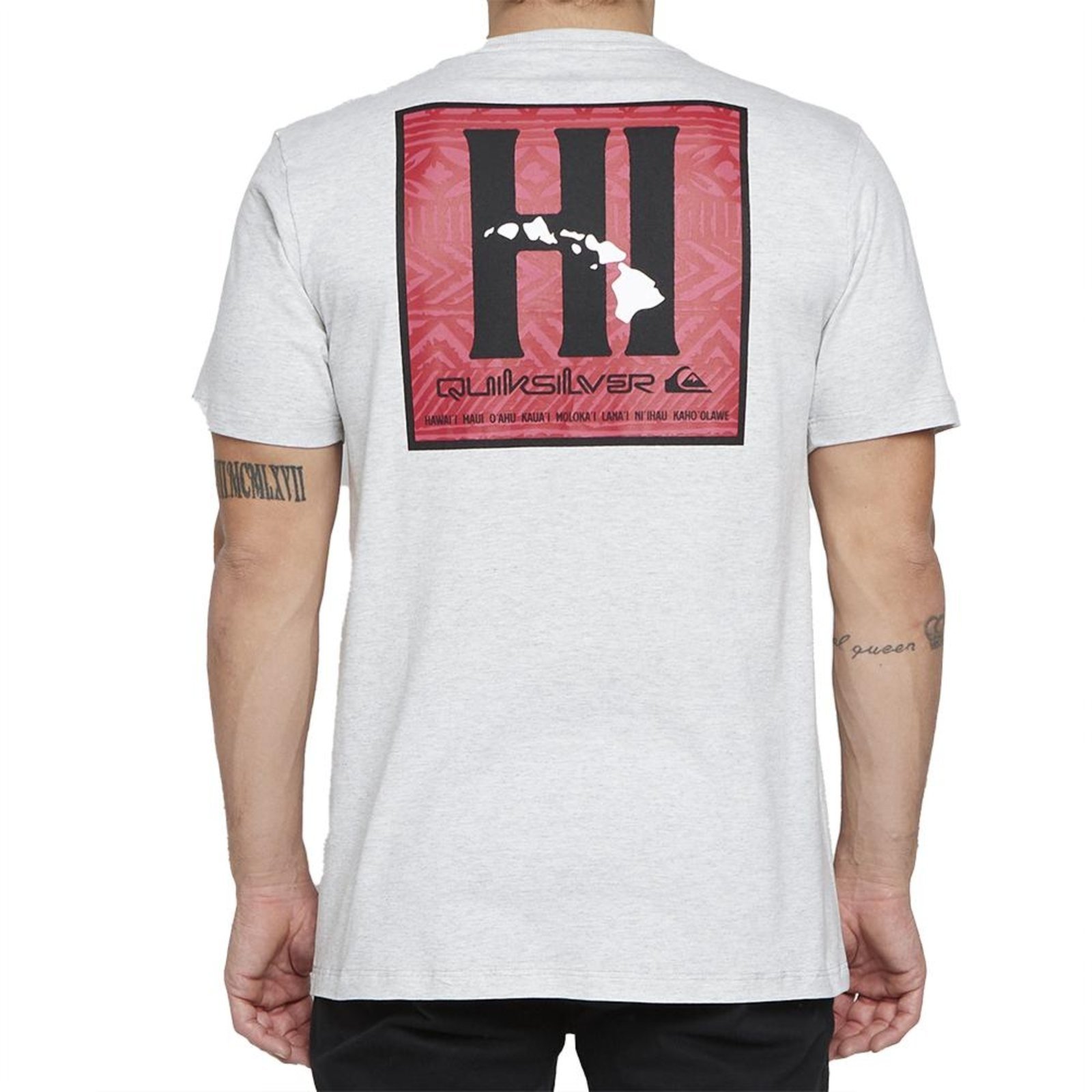 Camiseta Quiksilver Hi Tapa Box SM25 Masculina Cinza Claro