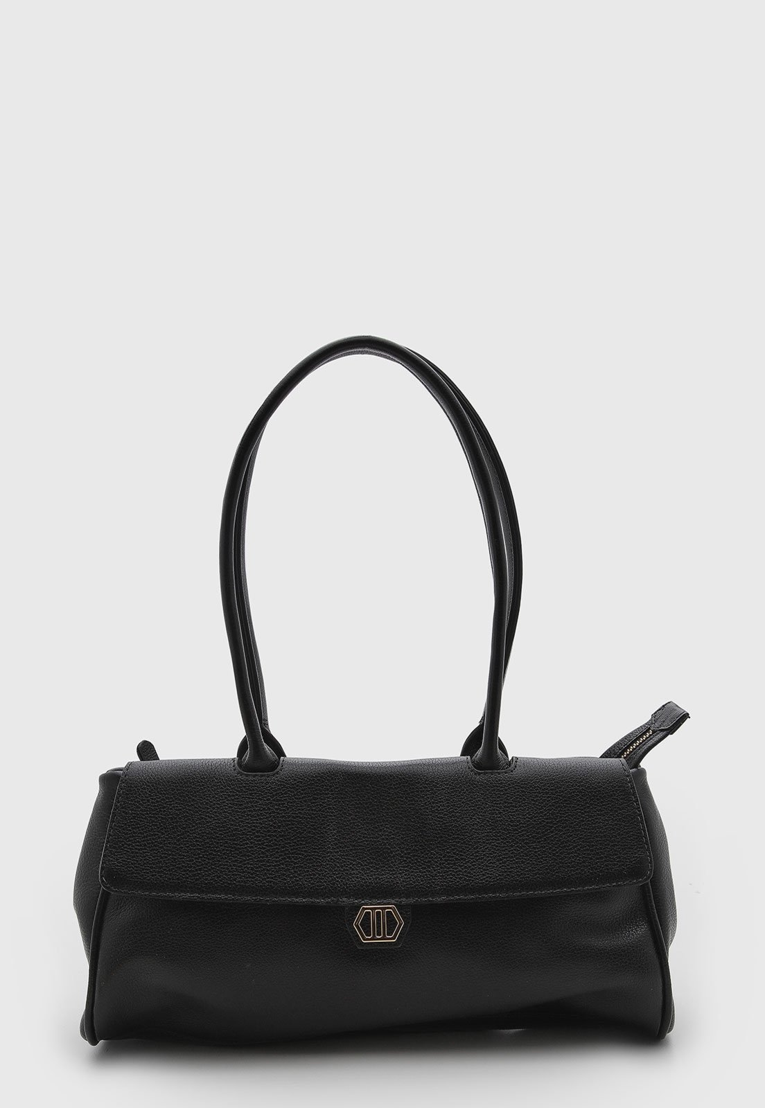 Bolsa Feminina Arezzo Média Estruturada Couro Preta