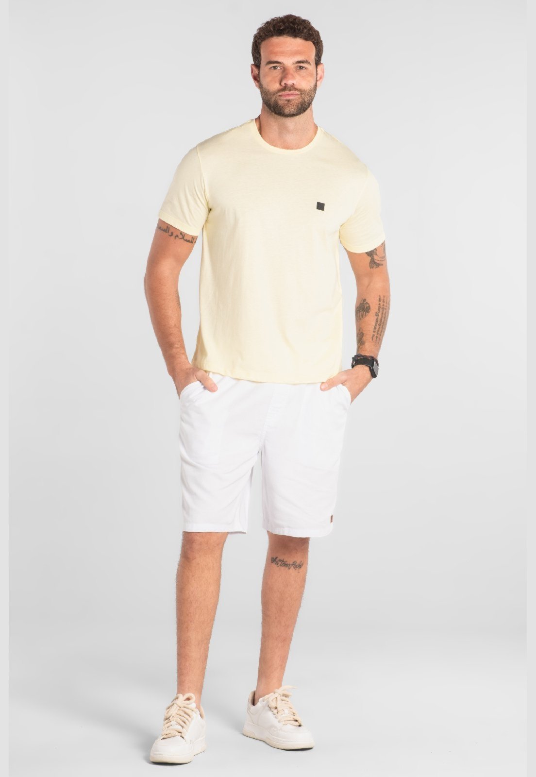 Camiseta em Meia Malha The Philippines Amarelo