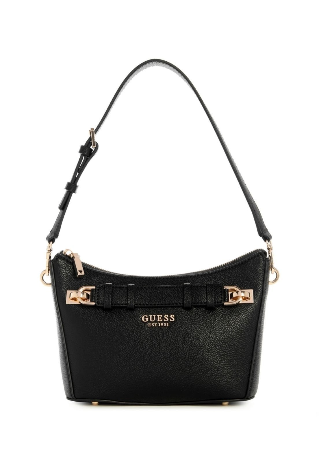 Bolsa Guess Gregoria Eco Top Zip Shoulder Bag Preto