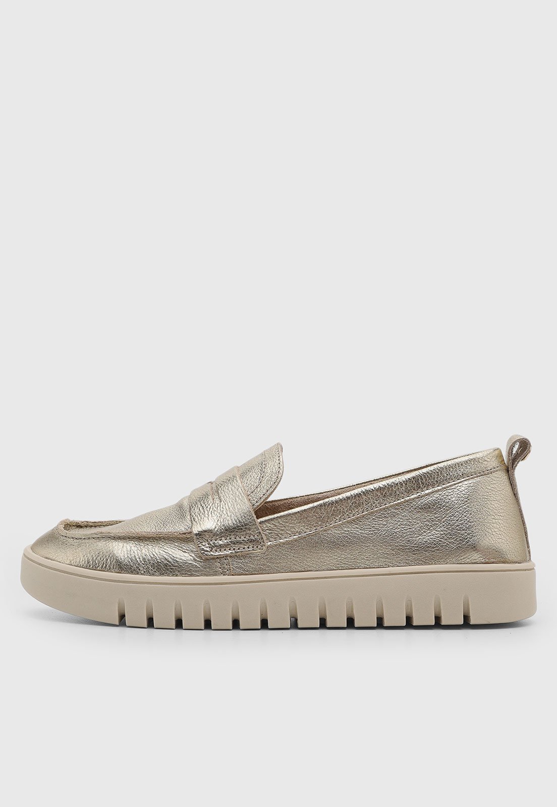 Mocassim Feminino Bottero Metalizado Dourado