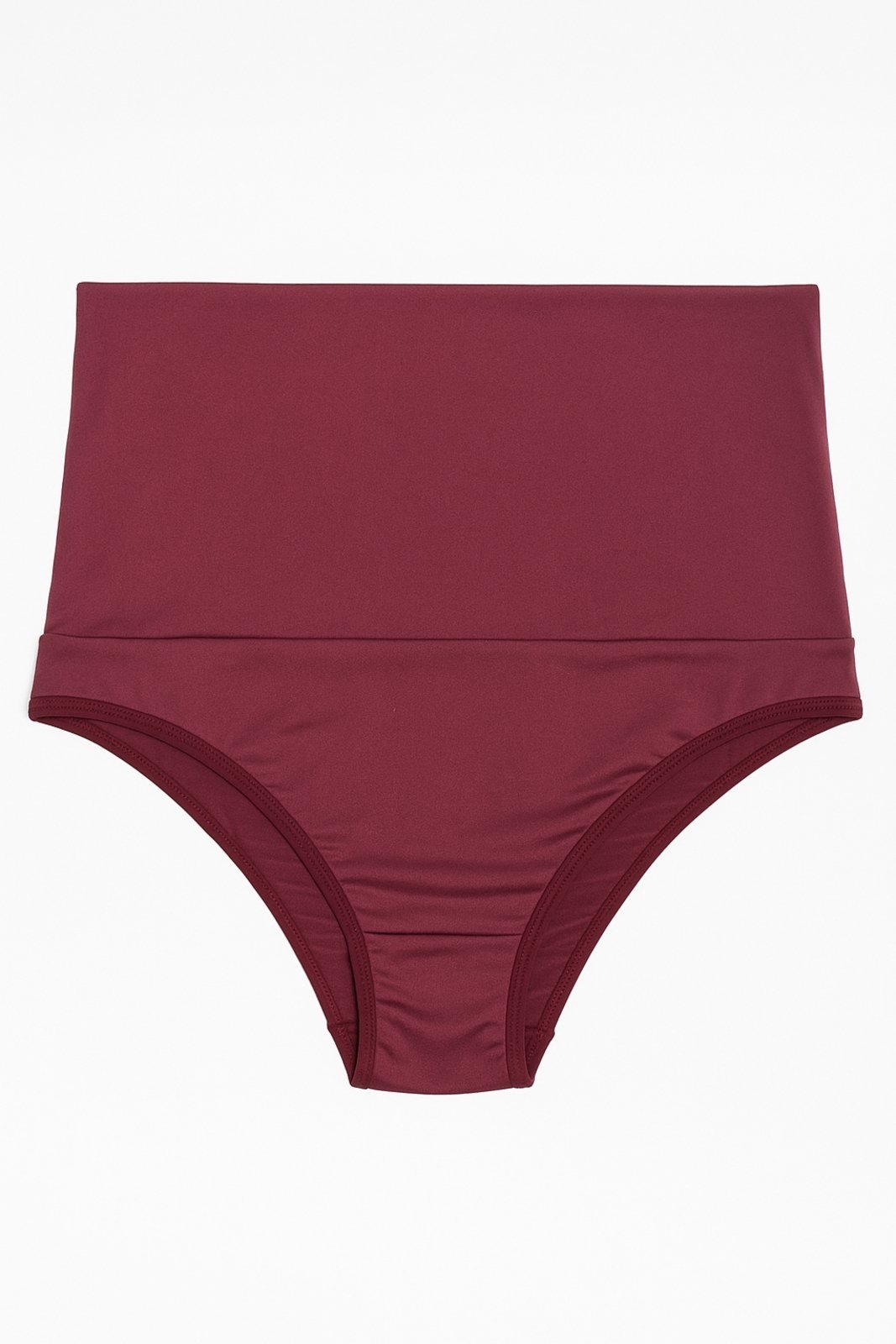 Vista 2 Cinta Vekyo Alta Suplex Compressão Cós Duplo Feminina ós-Parto Não Enrola 15 cm vinho VEKYO vinho