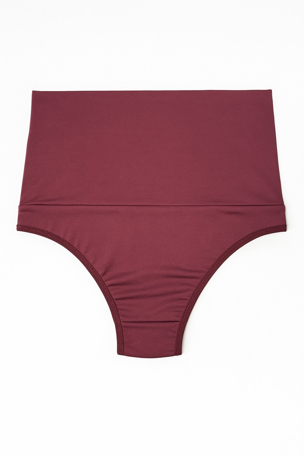 Vista 3 Cinta Vekyo Alta Suplex Compressão Cós Duplo Feminina ós-Parto Não Enrola 15 cm vinho VEKYO vinho