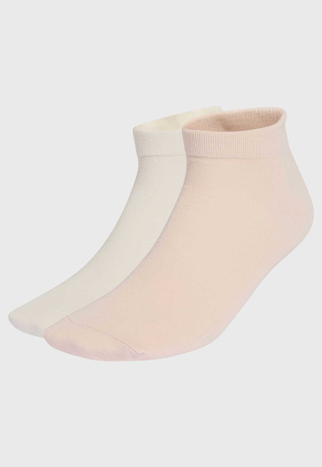 Kit 2 Meia adidas Originals Cano Baixo Trefoil Bege
