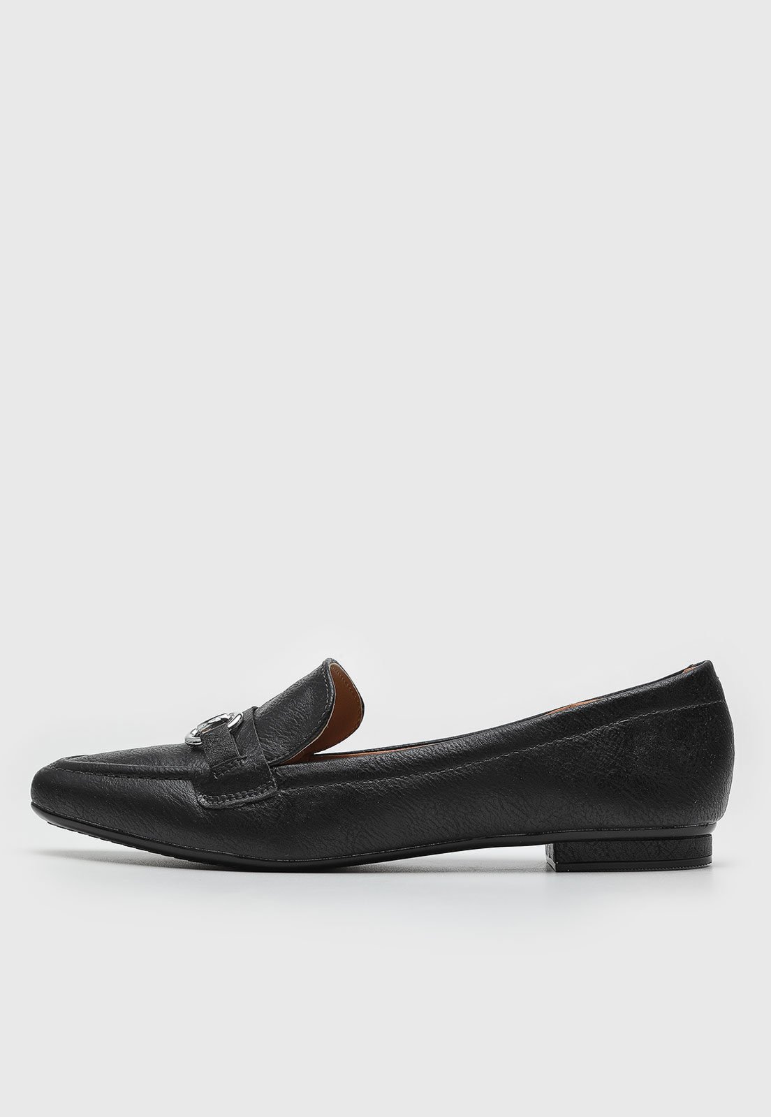 Mocassim Feminino Vizzano Detalhe Metálico Preto