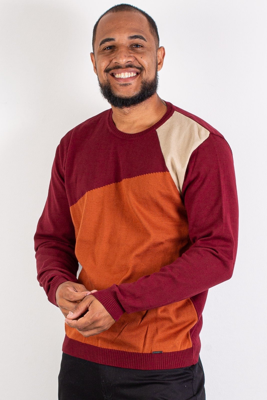 Blusa masculina de malha 50008 - Bordô