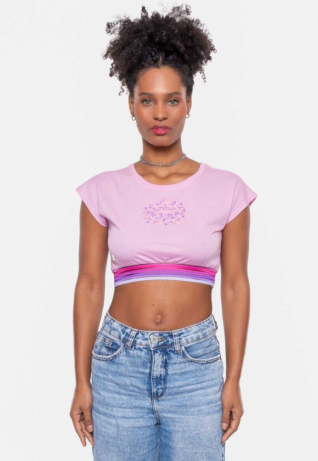 Cropped Ecko Feminina Elas Rosa