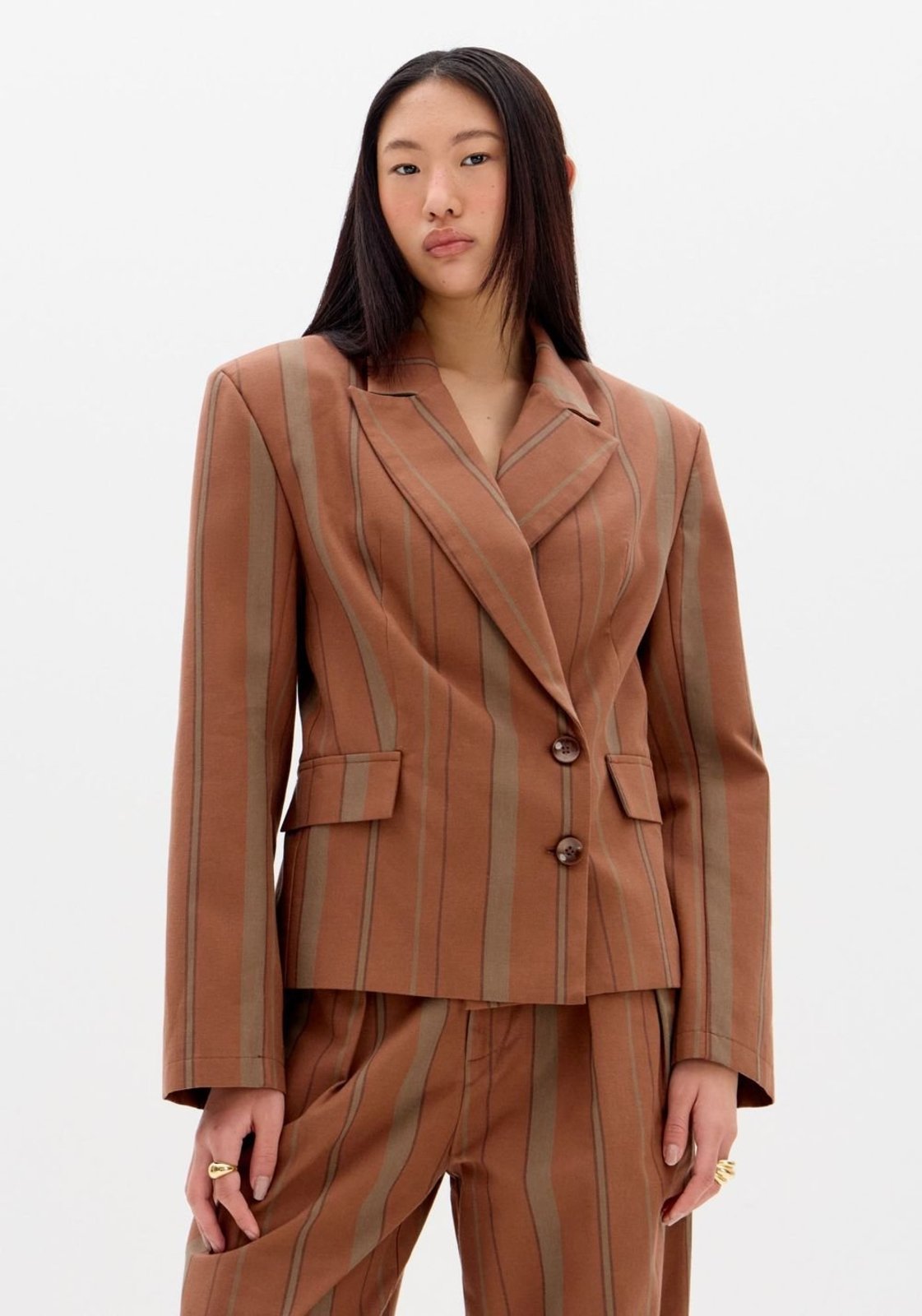 Vista 3 Blazer Oversized Abertura Costas My Favorite Things marrom My Favorite Things marrom