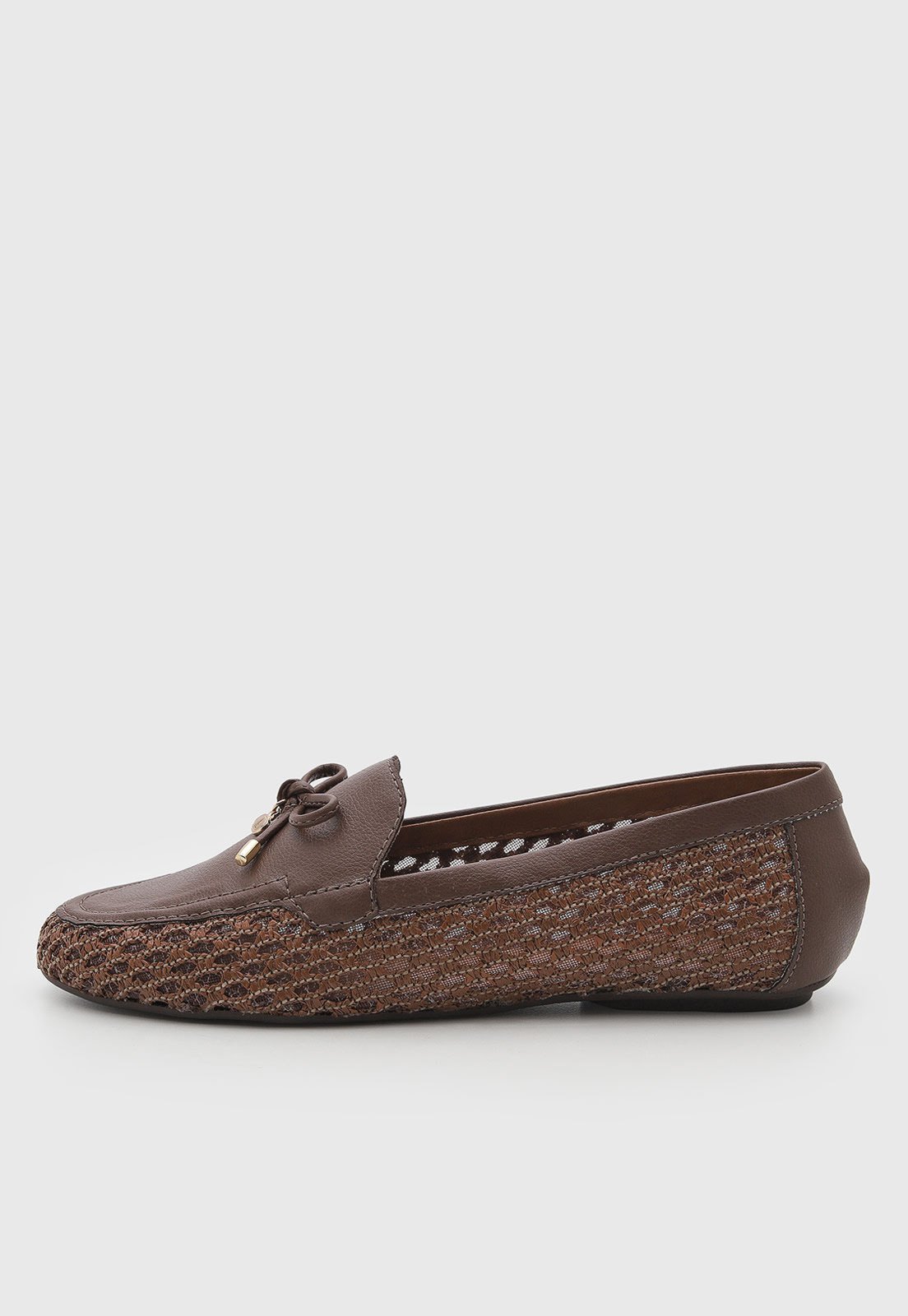 Mocassim Feminino ANACAPRI Trançado Marrom