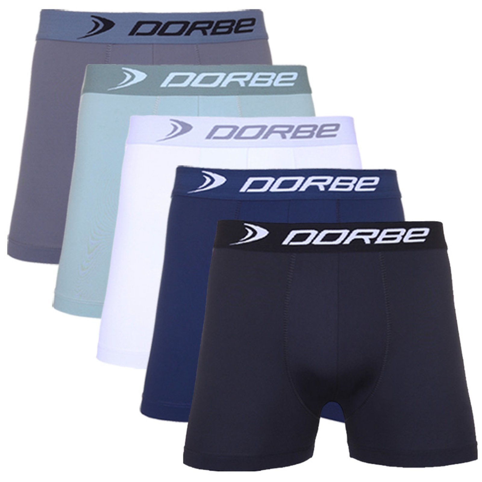 Kit 5 Cuecas Boxer Neutro Microfibra Dorbe