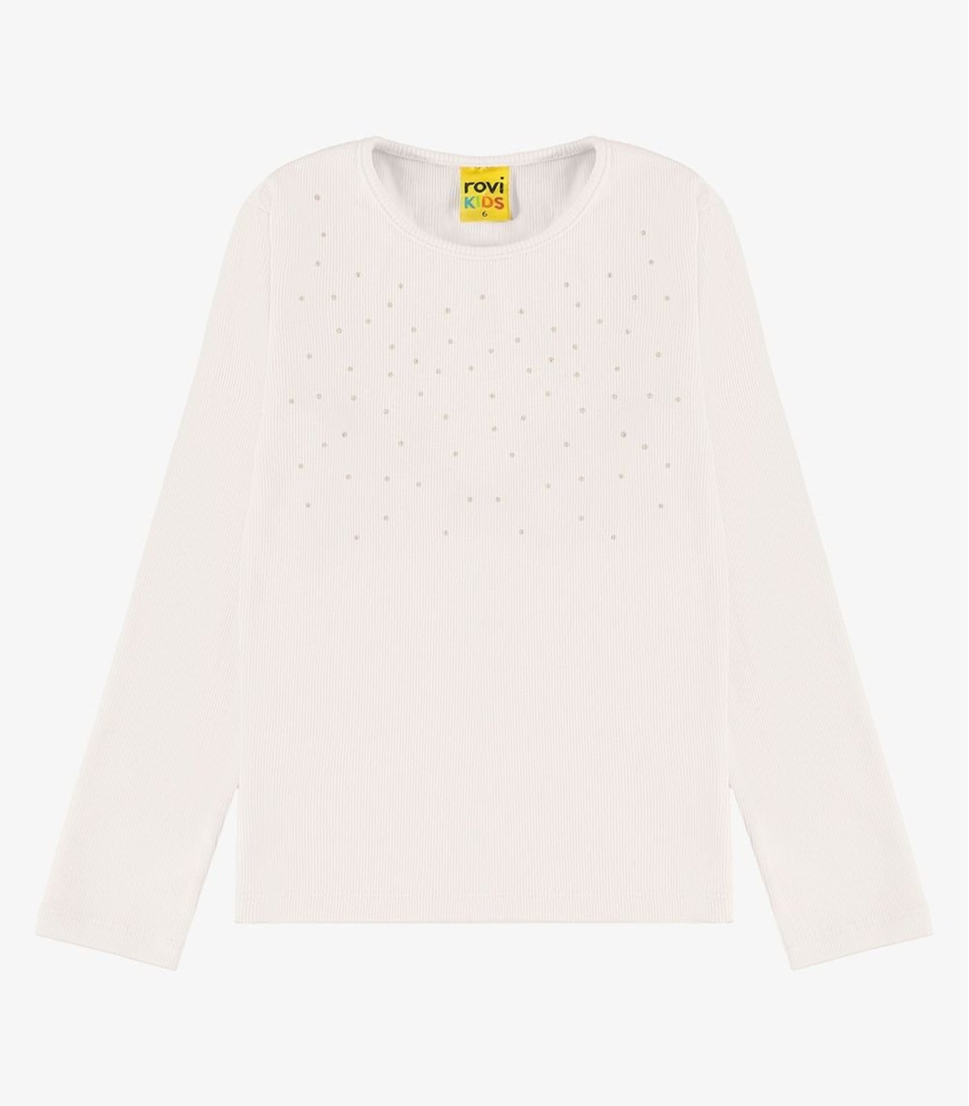 Infantil - Blusa de Manga Longa em Ribana 2x1 Rovi Bege