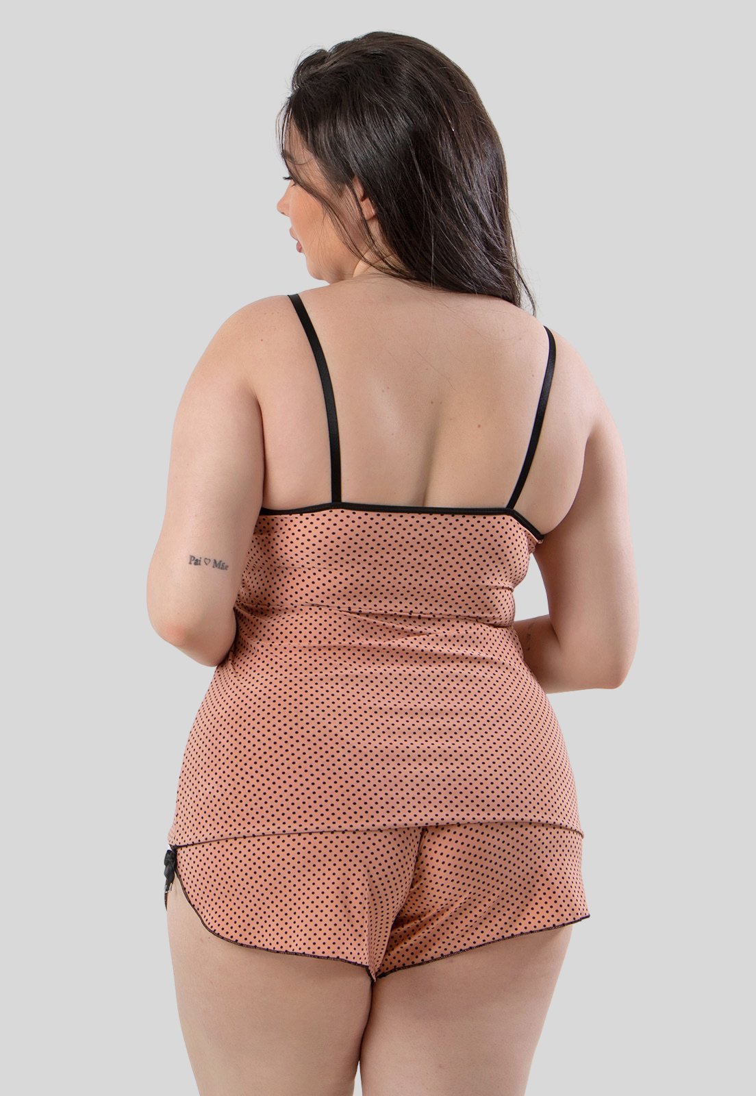 Vista 3 Baby Doll Plus Size Estampado Feminino Alcinha Verão Diluxo multicolorido Diluxo multicolorido