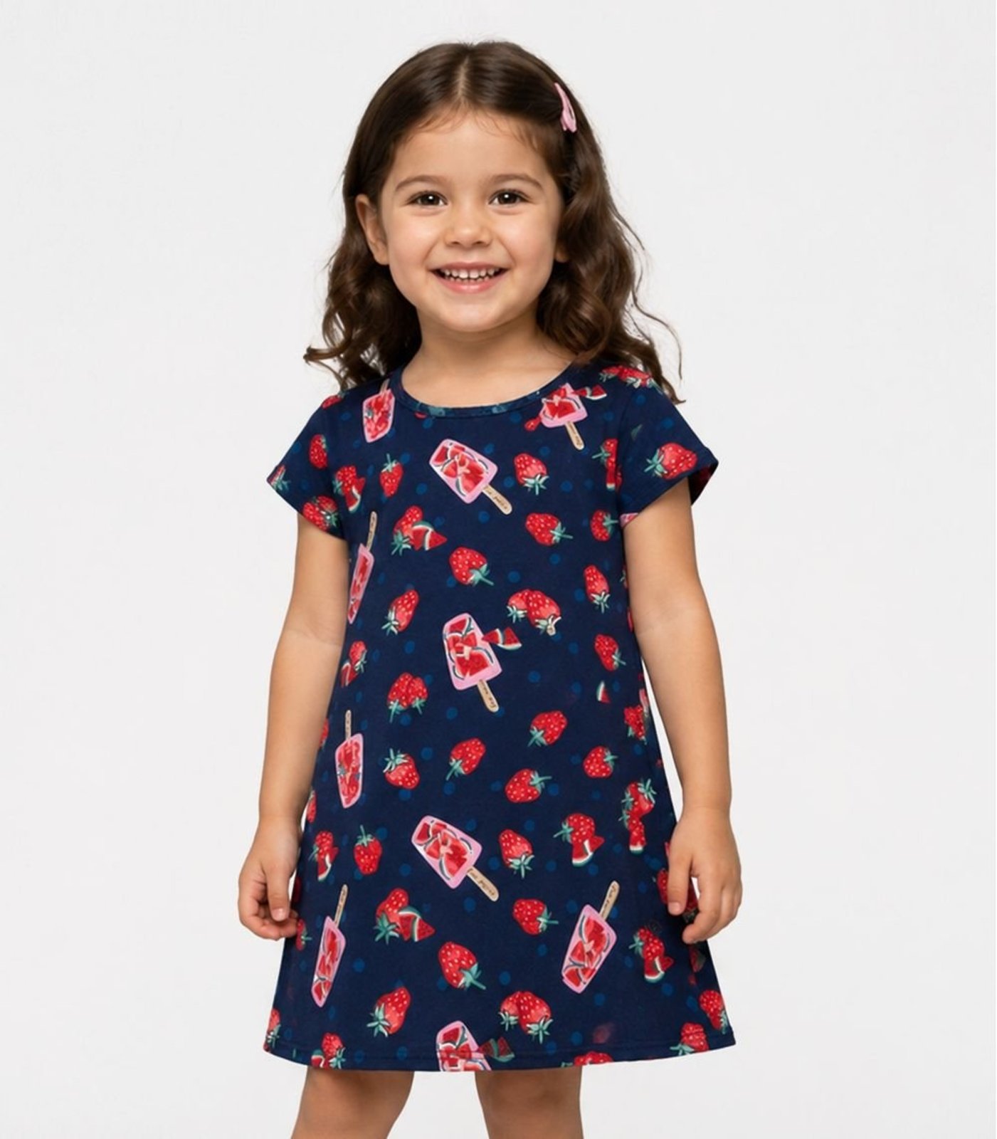 Infantil - Vestido Feminino Em Crepe Soft Select Azul