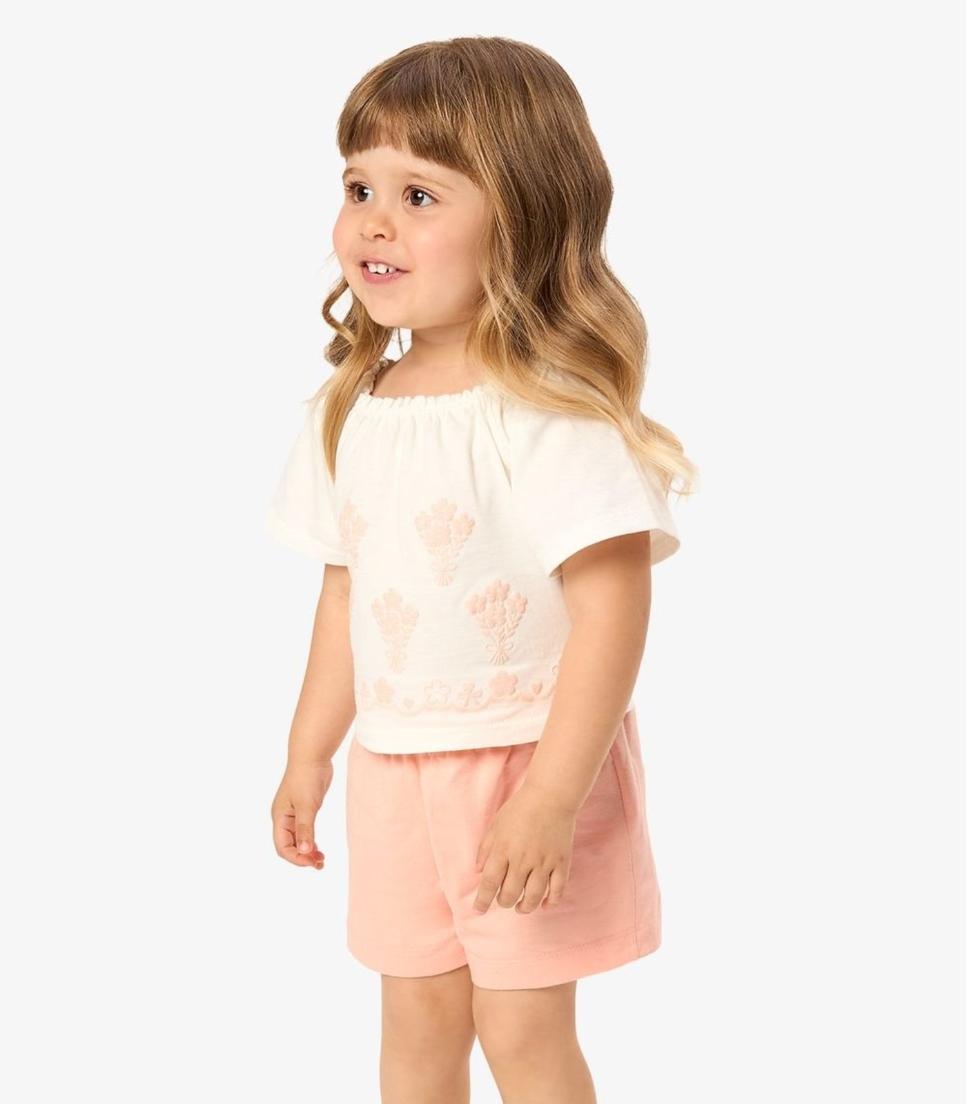 Infantil - Conjunto Shorts Com Blusa Rovi Bege