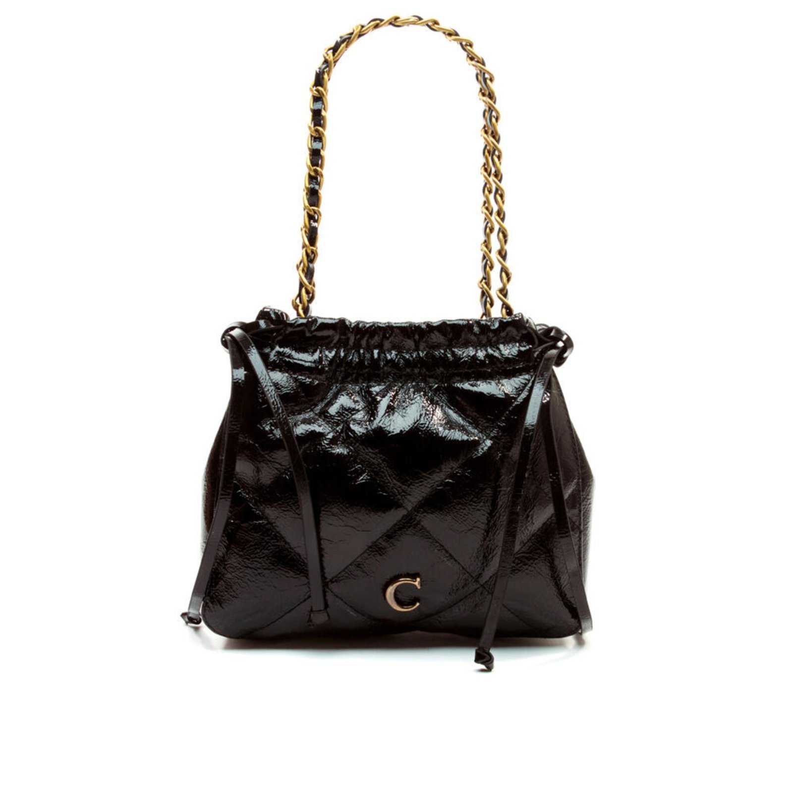 Bolsa Talia Couro Preto Cecconello C2928-1