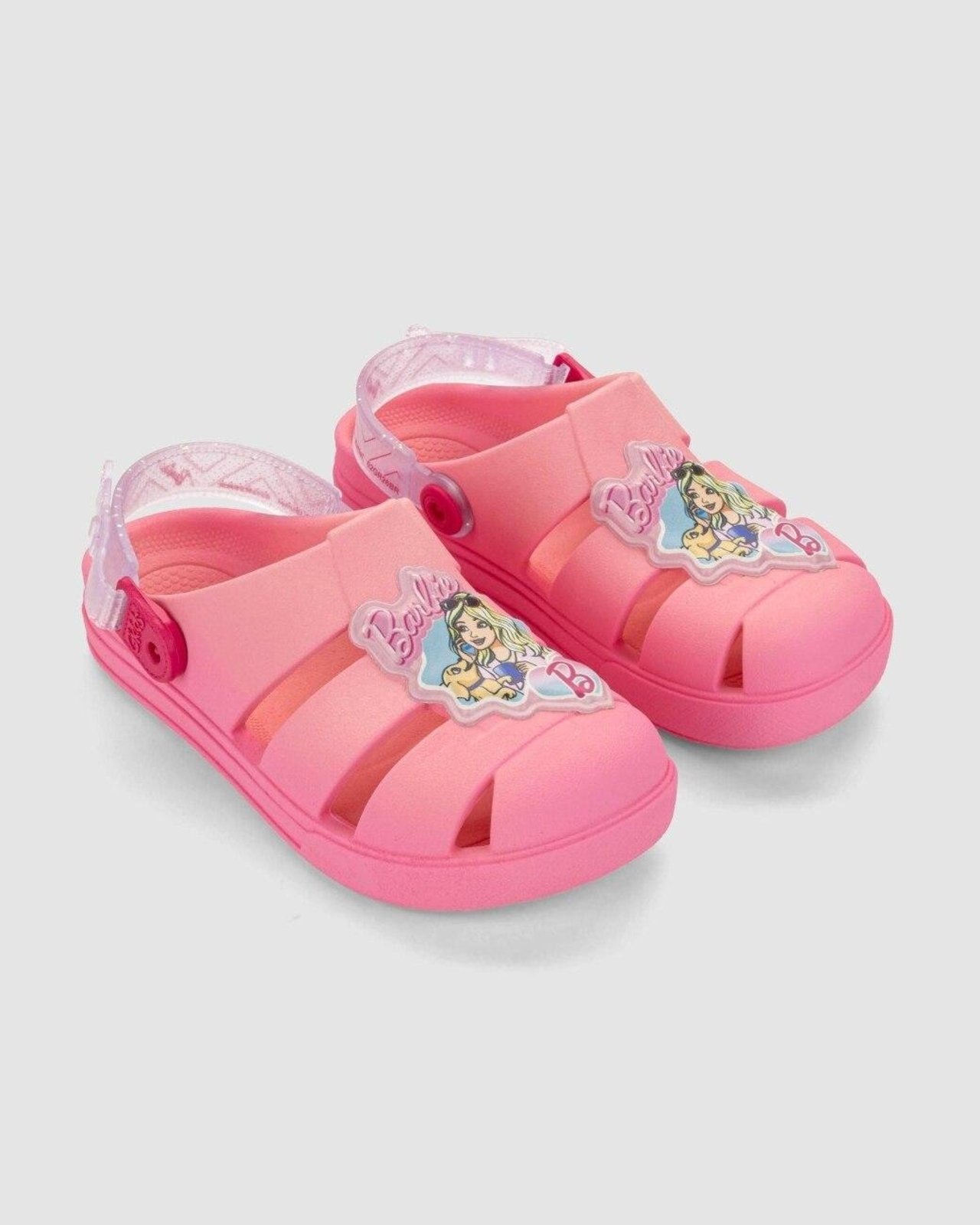 Infantil - Sandália Babuche Grendene Barbie Tiny Glam Rosa